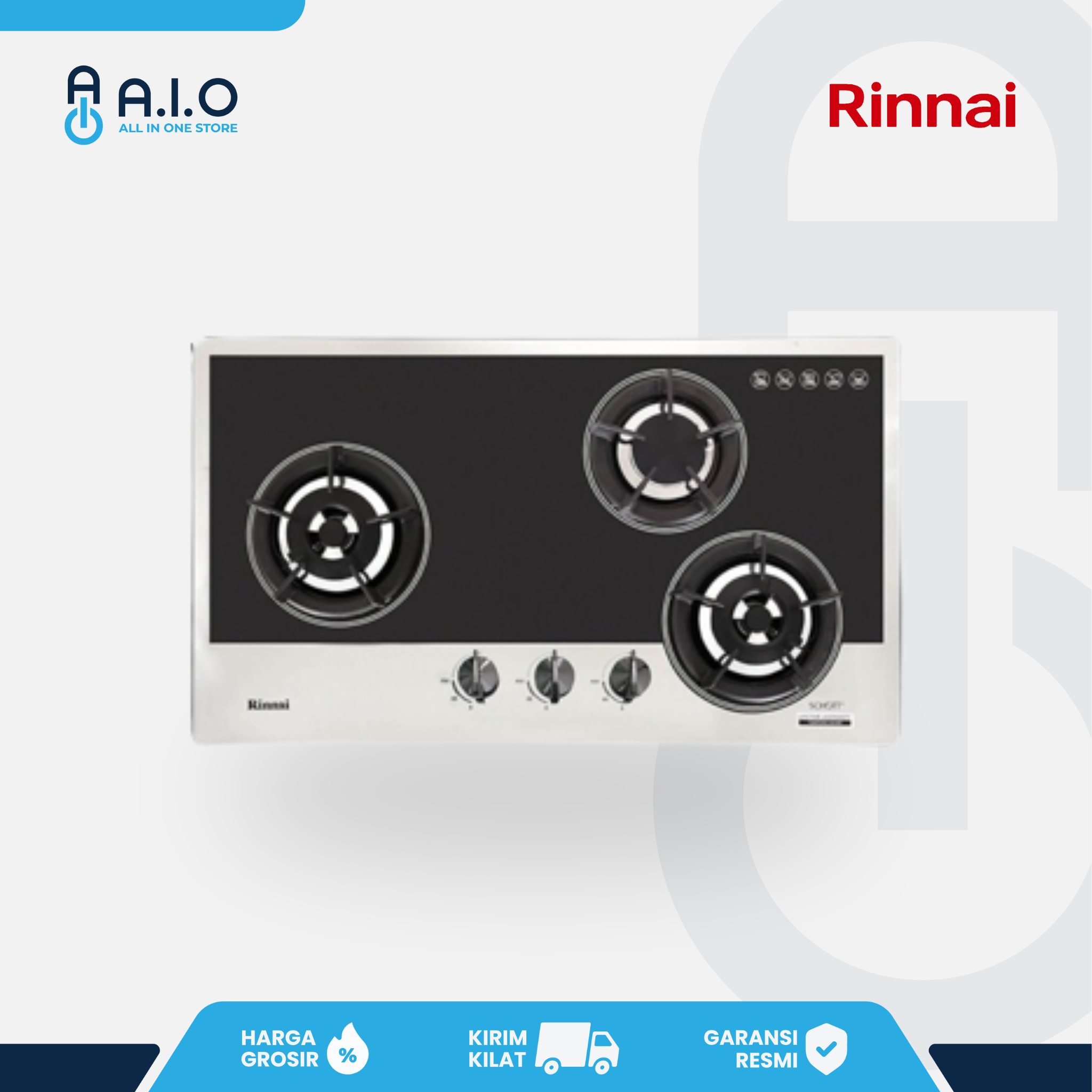 RINNAI - KOMPOR TANAM 3 TUNGKU - RB 3SSC(GB)