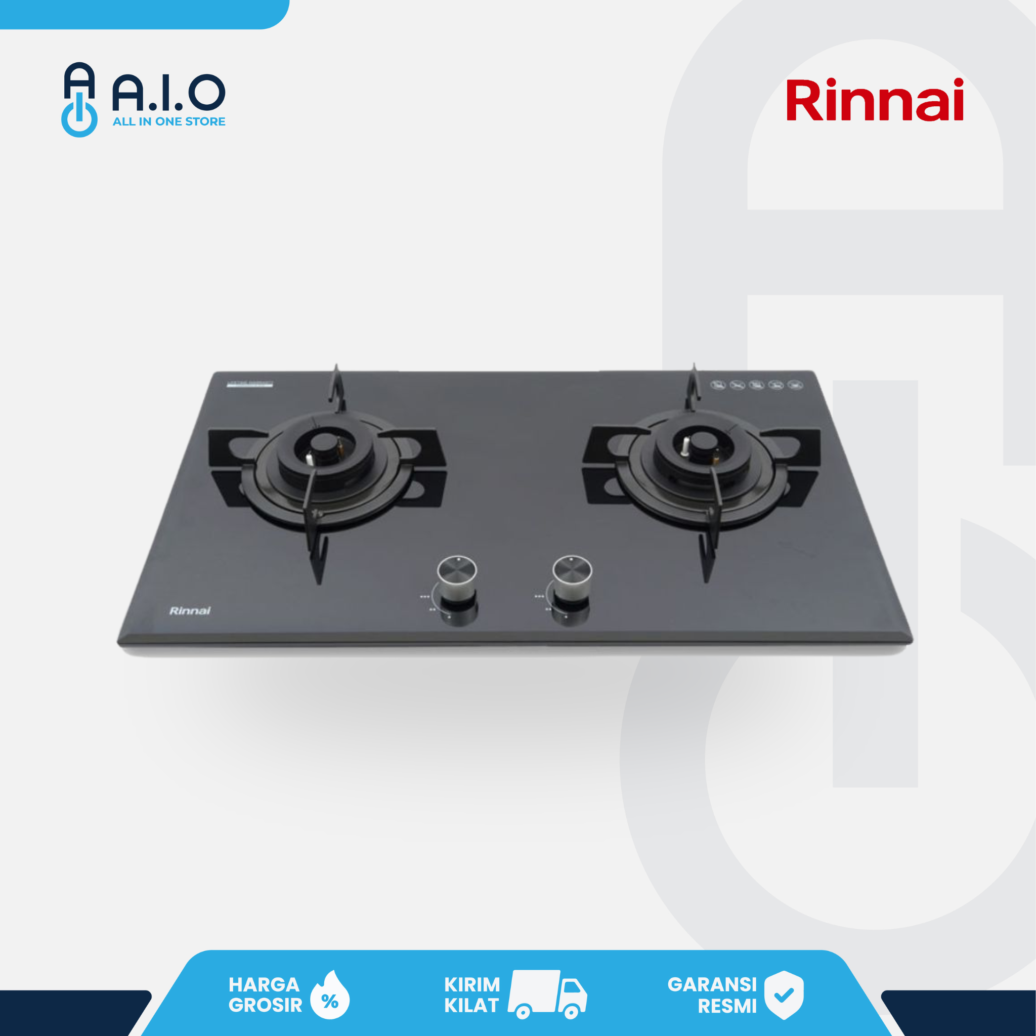 RINNAI - KOMPOR TANAM 2 TUNGKU - RB 782GB