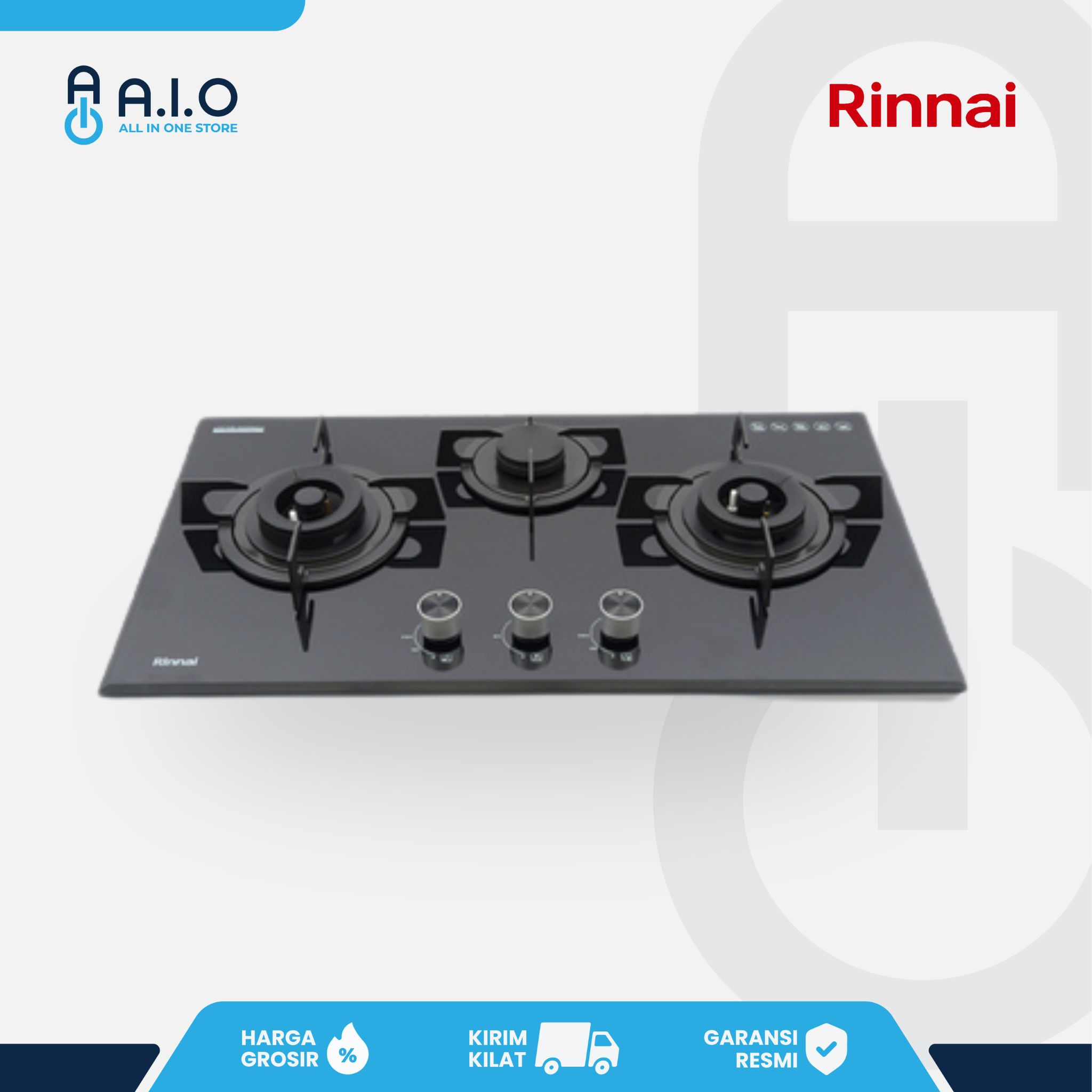 RINNAI - KOMPOR TANAM 3 TUNGKU - RB 783GB