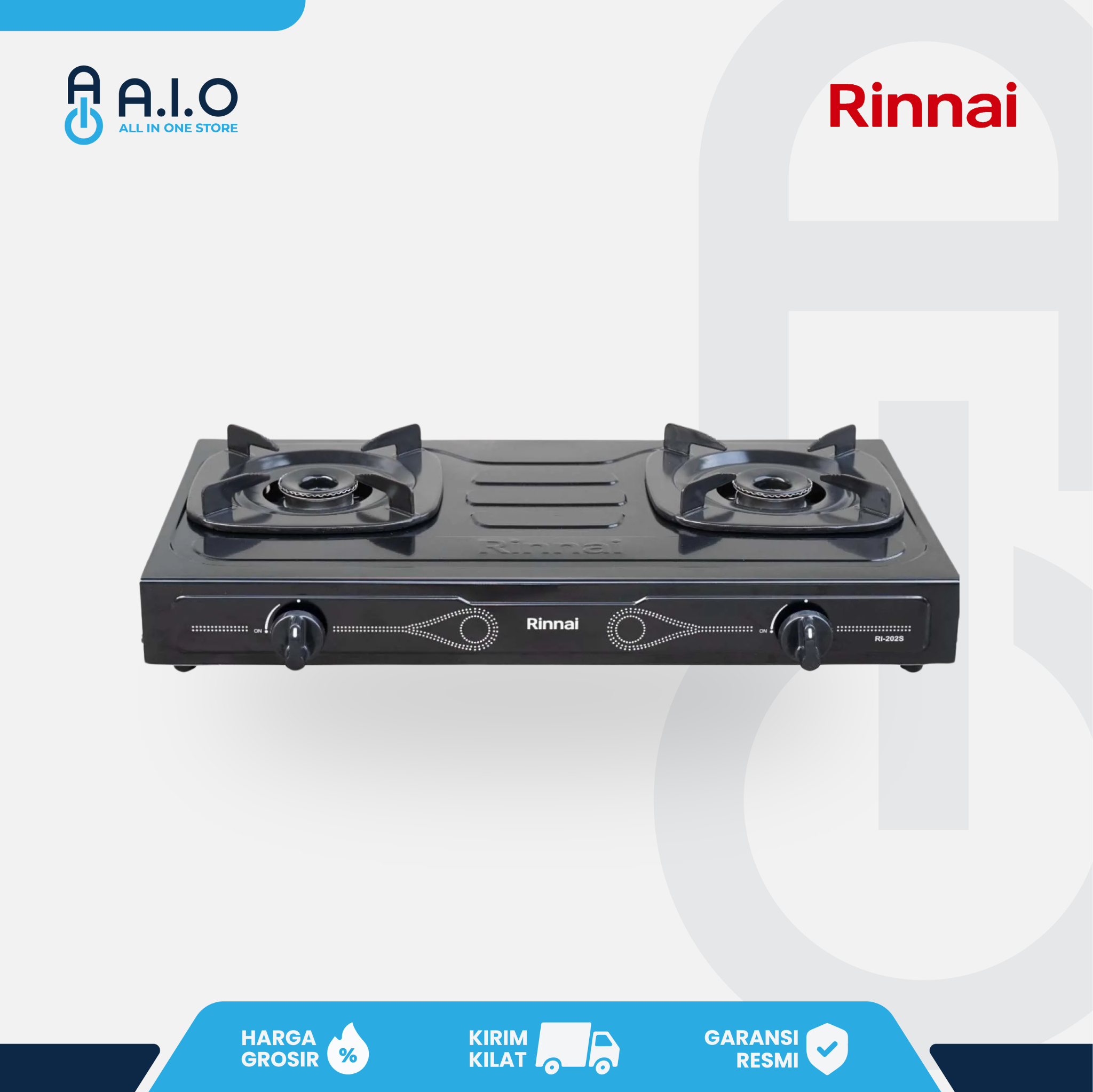 RINNAI - KOMPOR GAS 2 TUNGKU - RI 202S