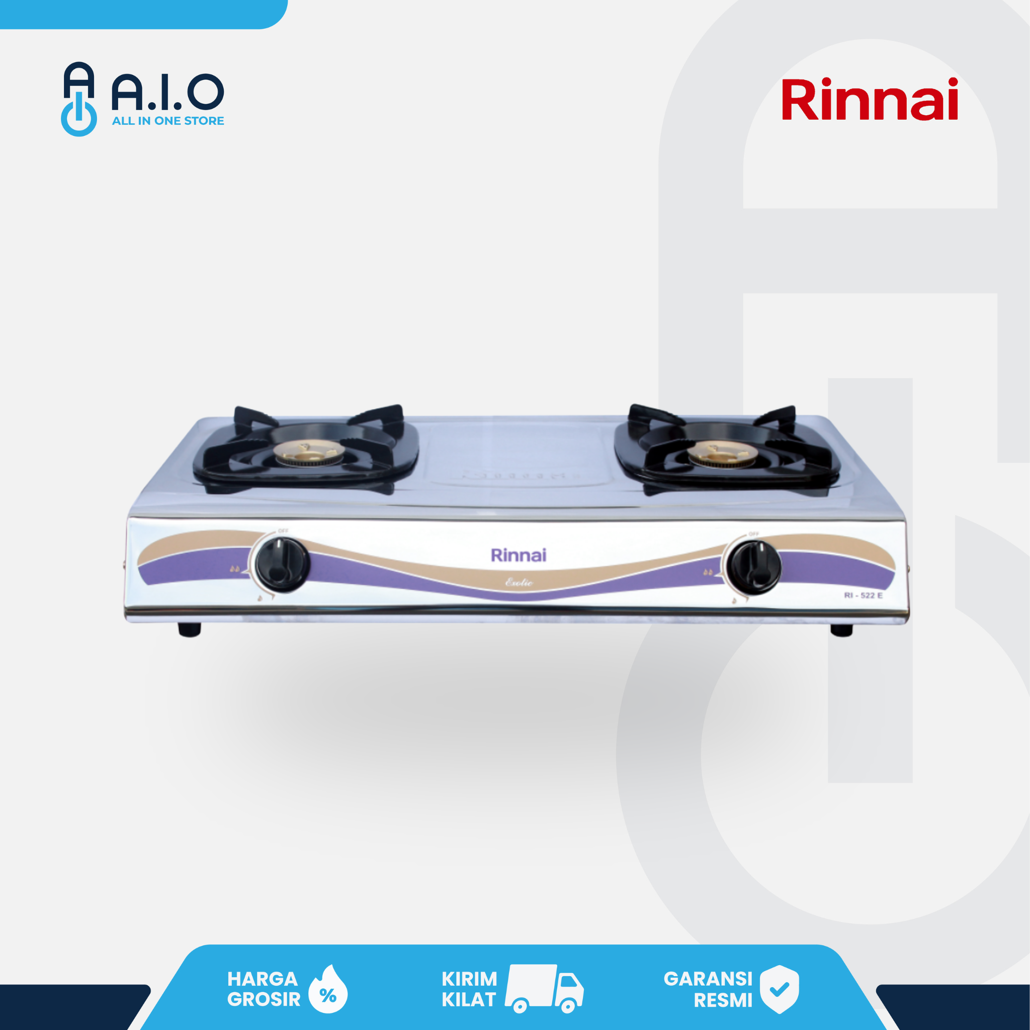 RINNAI - KOMPOR 2 TUNGKU - RI 522E
