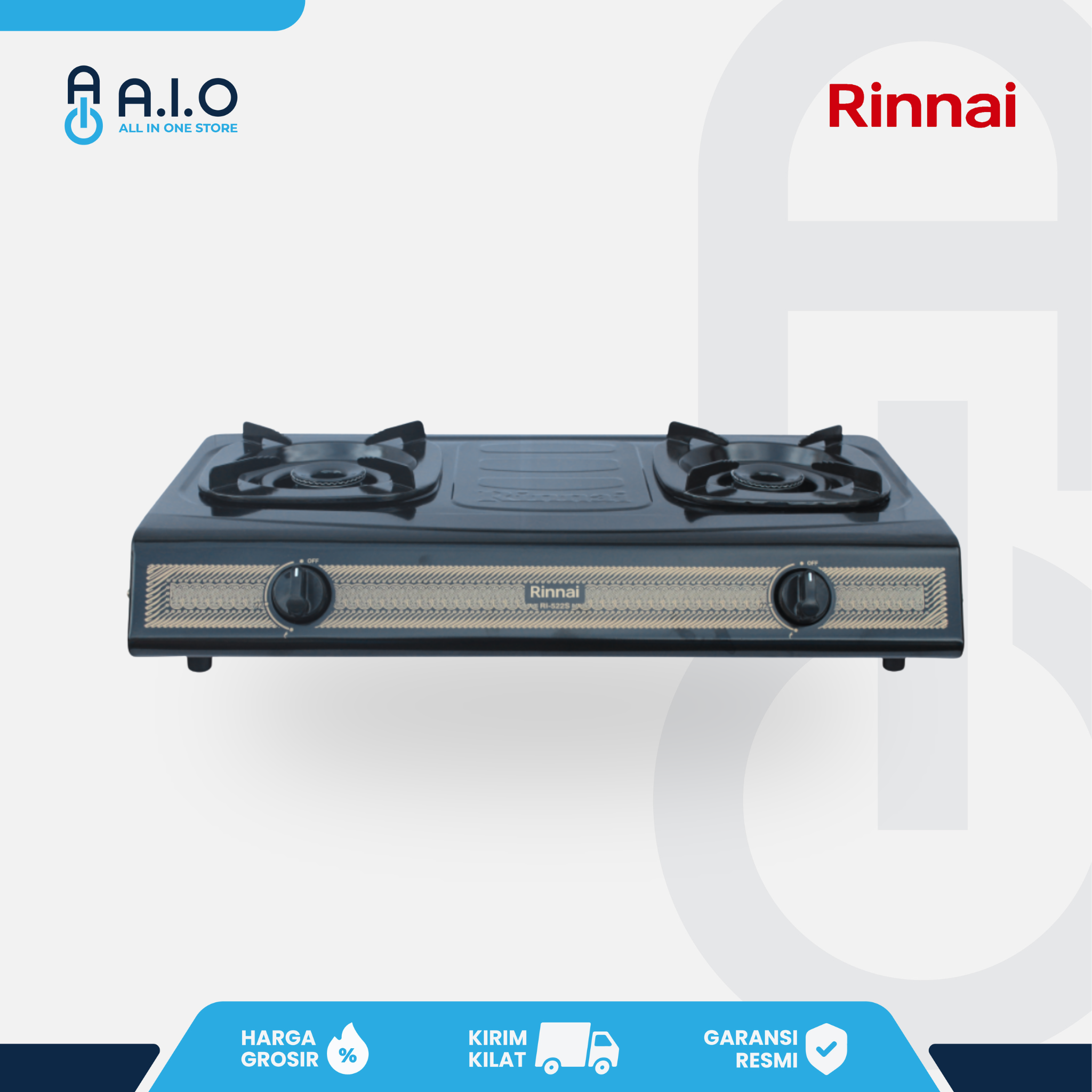 RINNAI - KOMPOR 2 TUNGKU - RI 522S