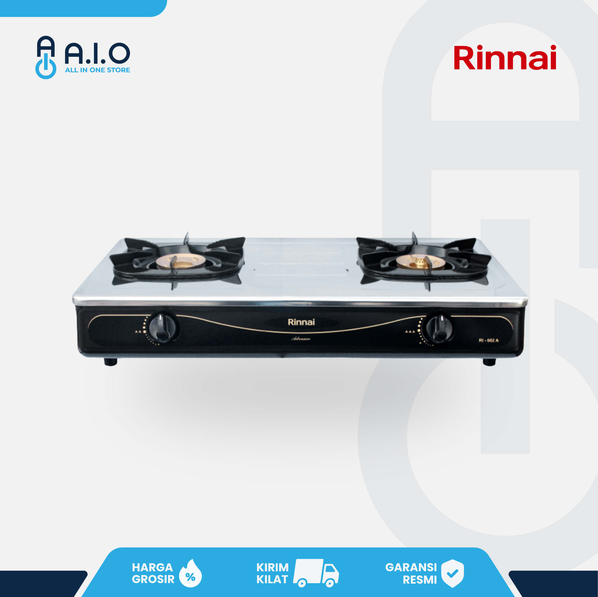 RINNAI - KOMPOR 2 TUNGKU - RI 602A