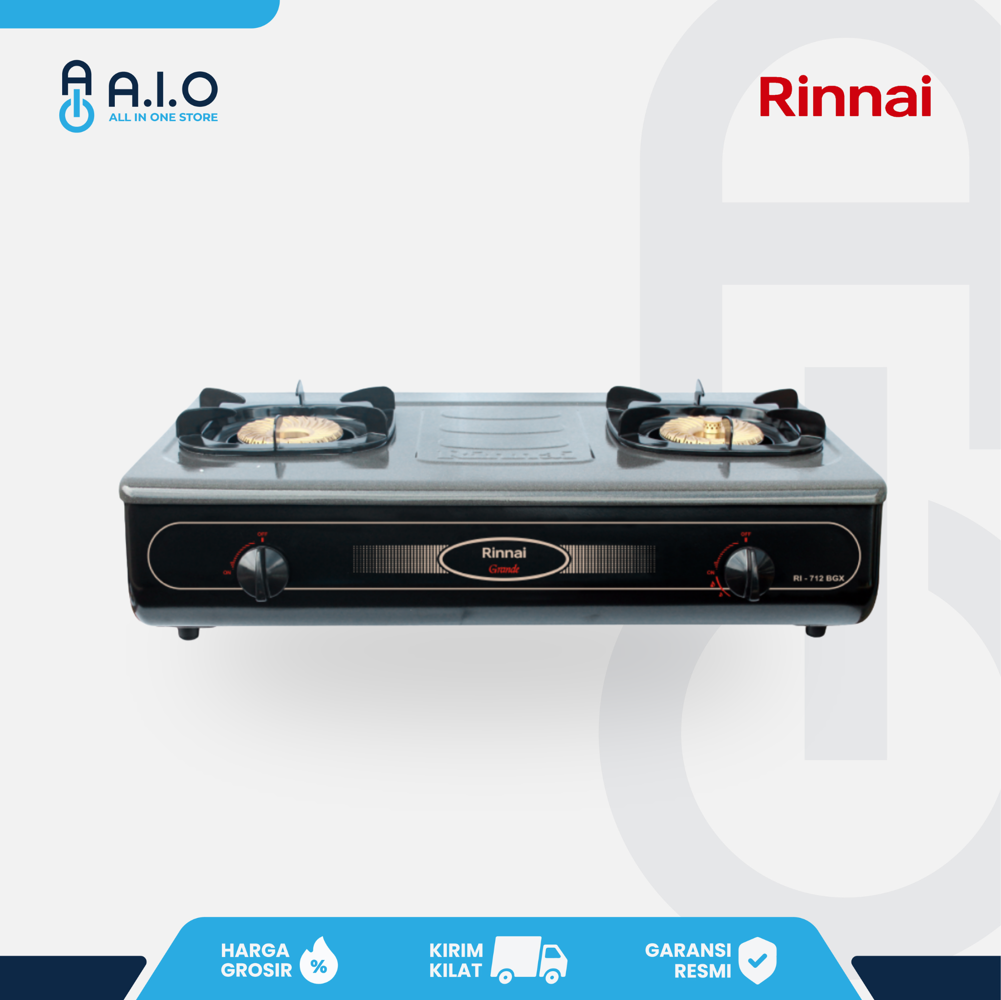 RINNAI - KOMPOR 2 TUNGKU - RI 712BGX