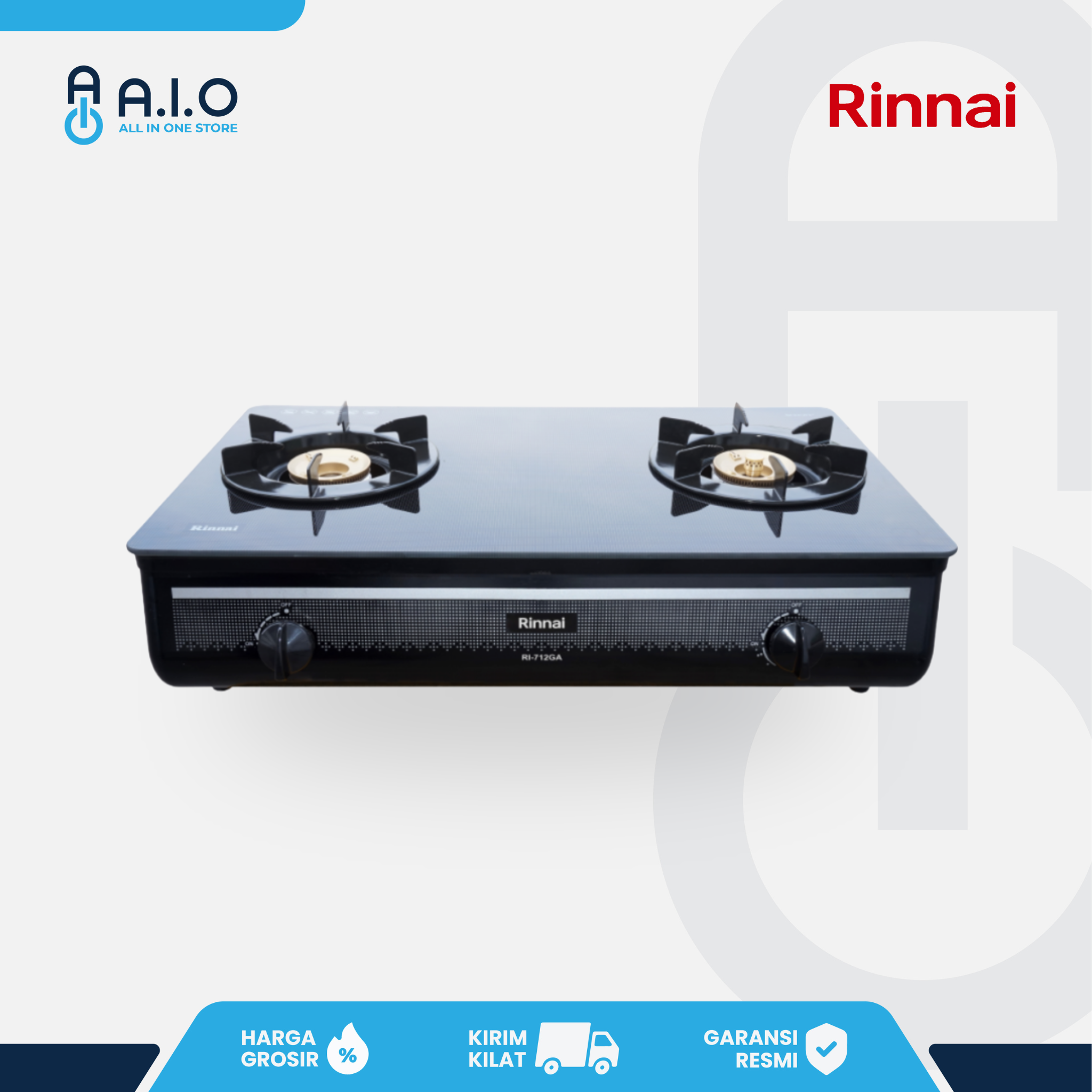 RINNAI - KOMPOR 2 TUNGKU - RI 712GA(B)