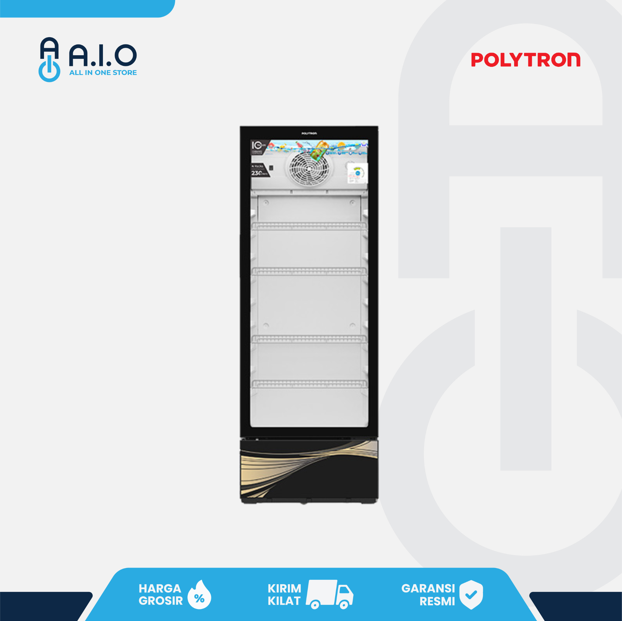 POLYTRON - SHOWCASE 1 PINTU 230 L - SCN 227