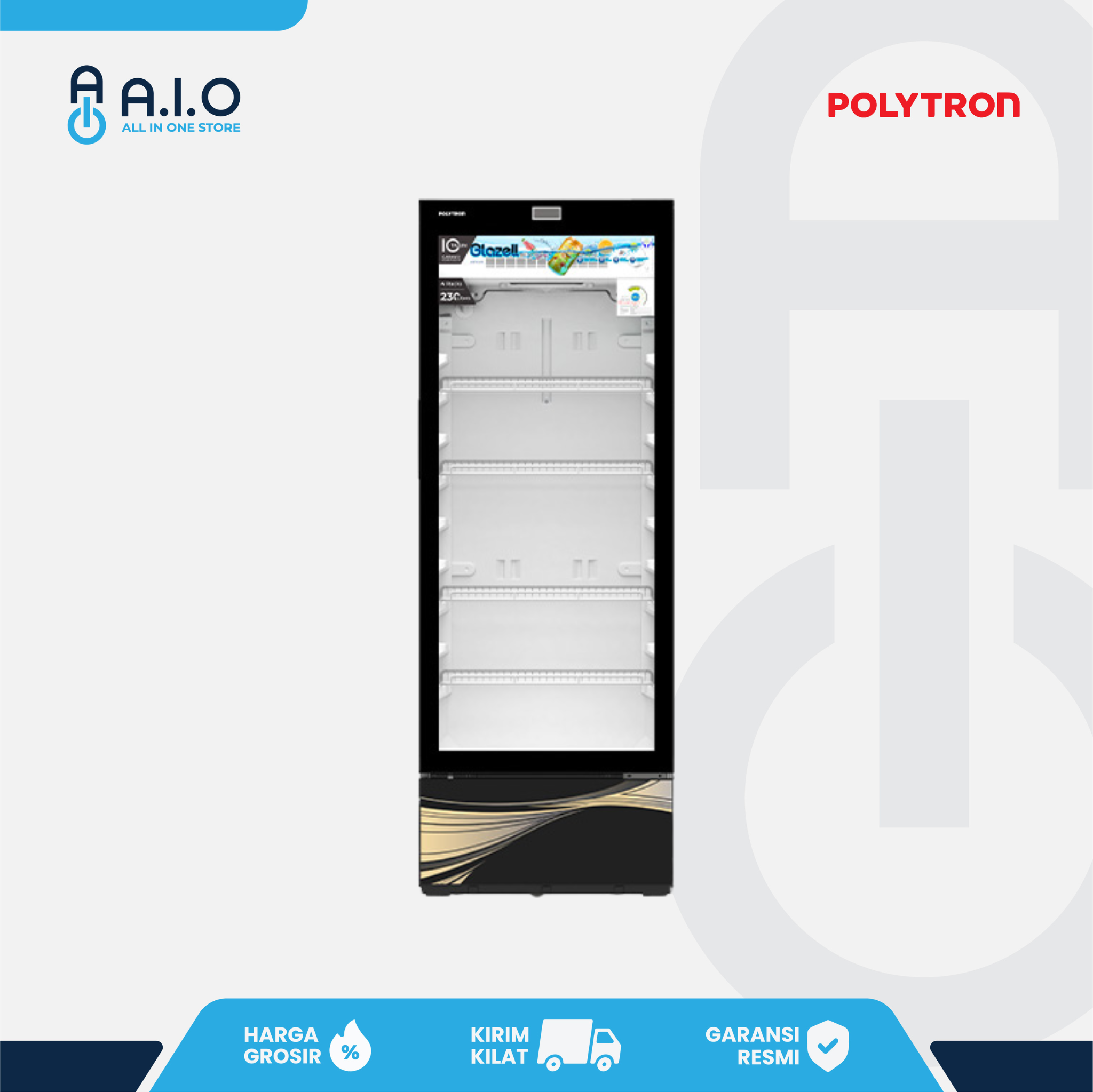 POLYTRON - SHOWCASE 1 PINTU 230 L - SCN 228