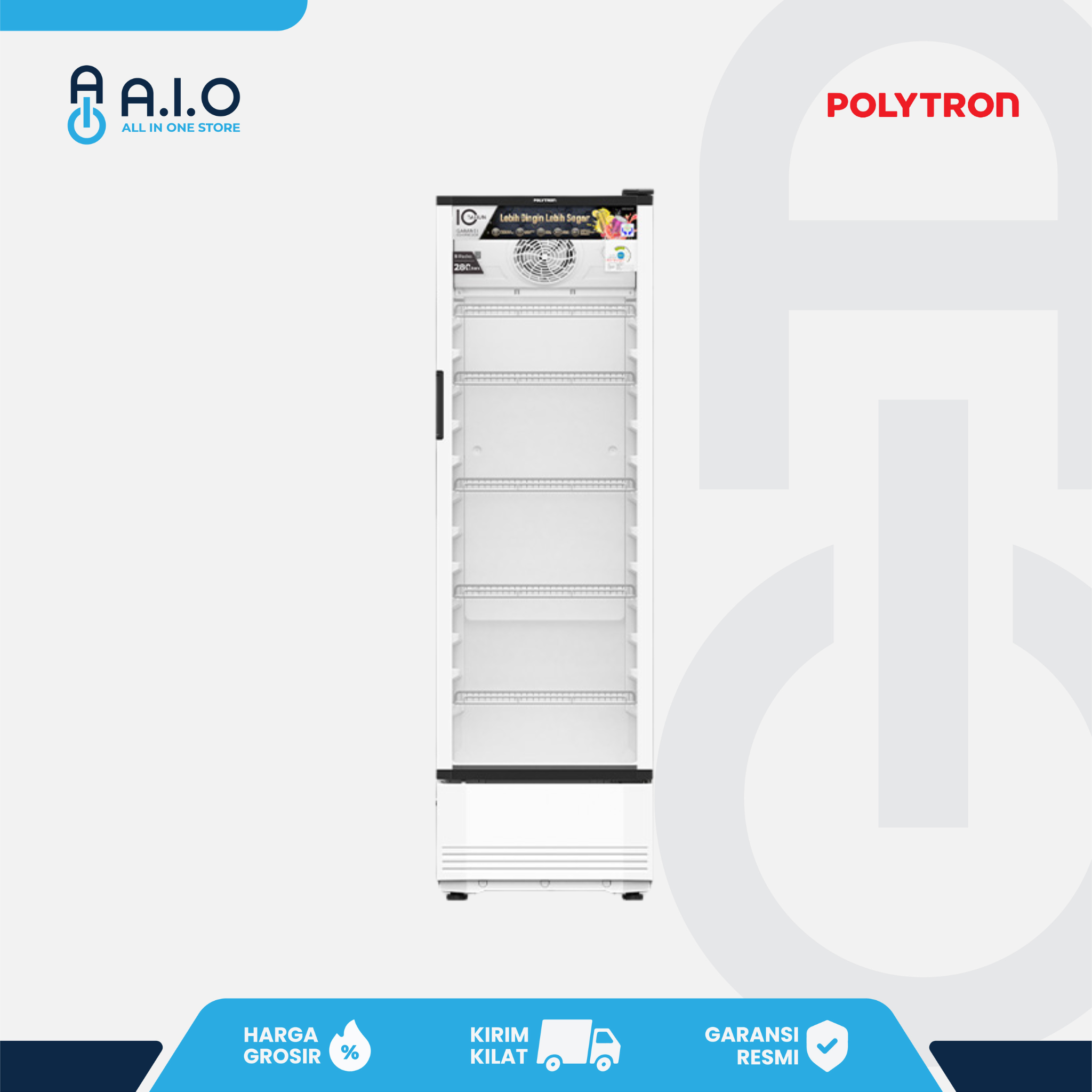 POLYTRON - SHOWCASE 1 PINTU 280 L - SCN 280