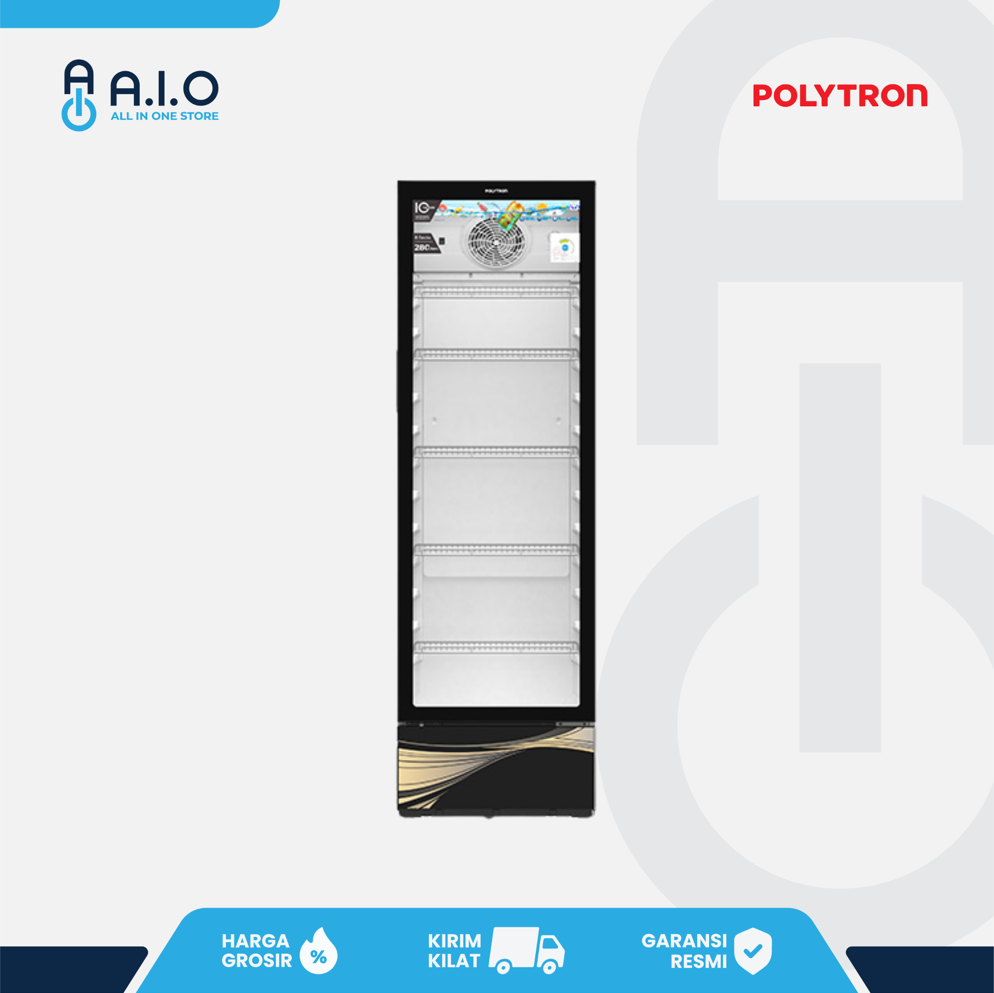 POLYTRON - SHOWCASE 1 PINTU 280 L - SCN 287