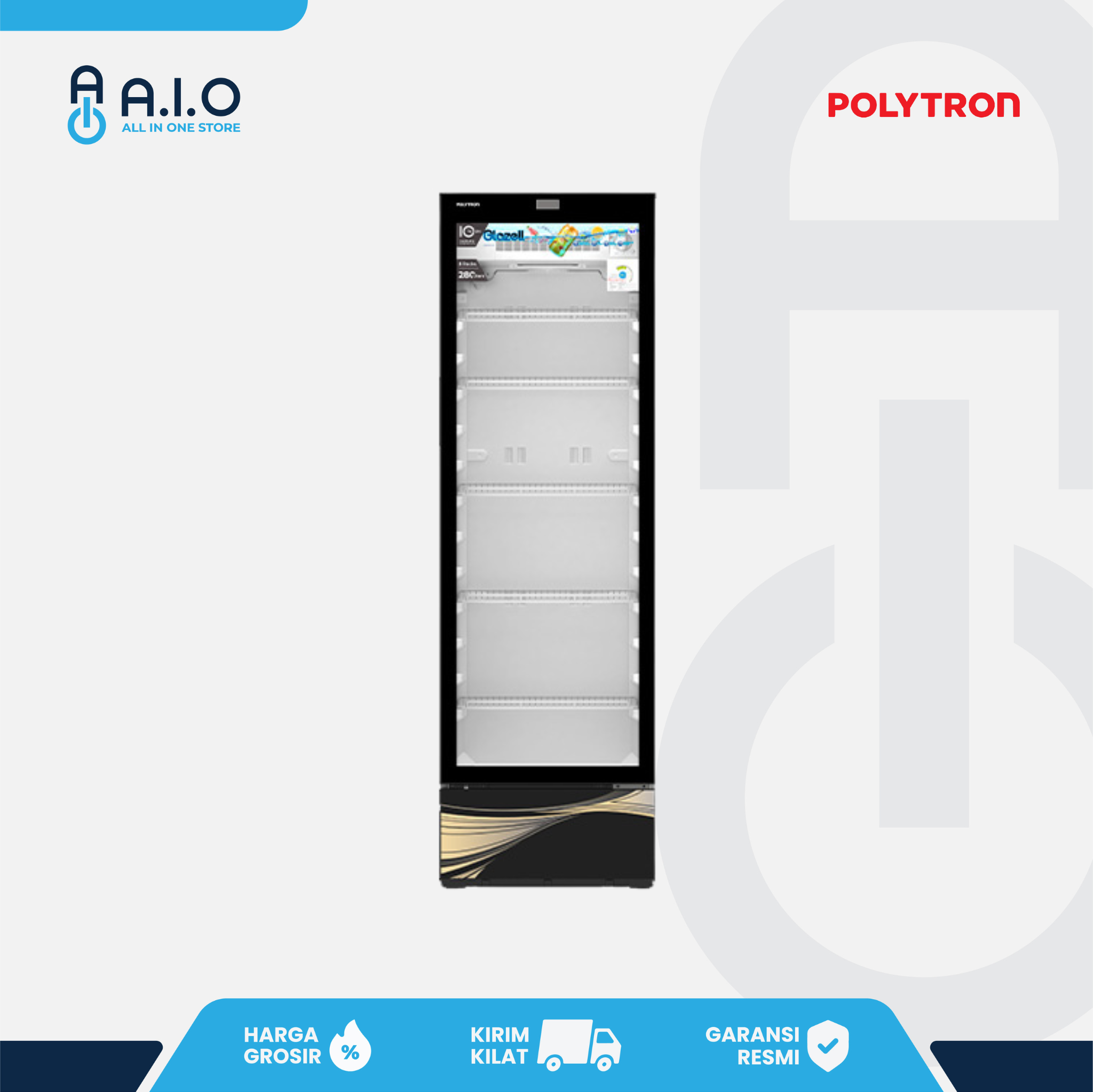 POLYTRON - SHOWCASE 1 PINTU 280 L - SCN 288