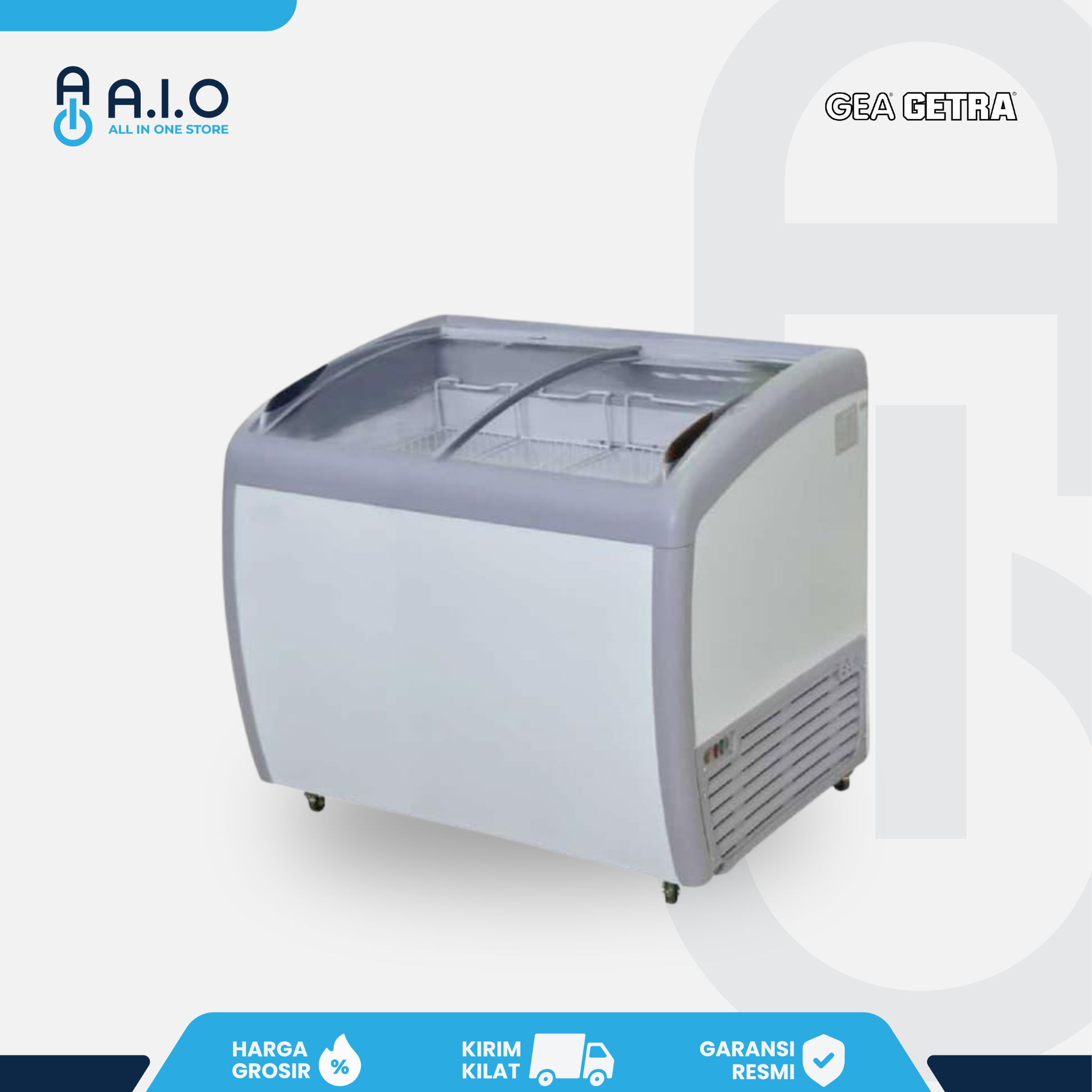 GEA - CHEST FREEZER 2 PINTU (SLIDING GLASS) 360 L - SD 360BY