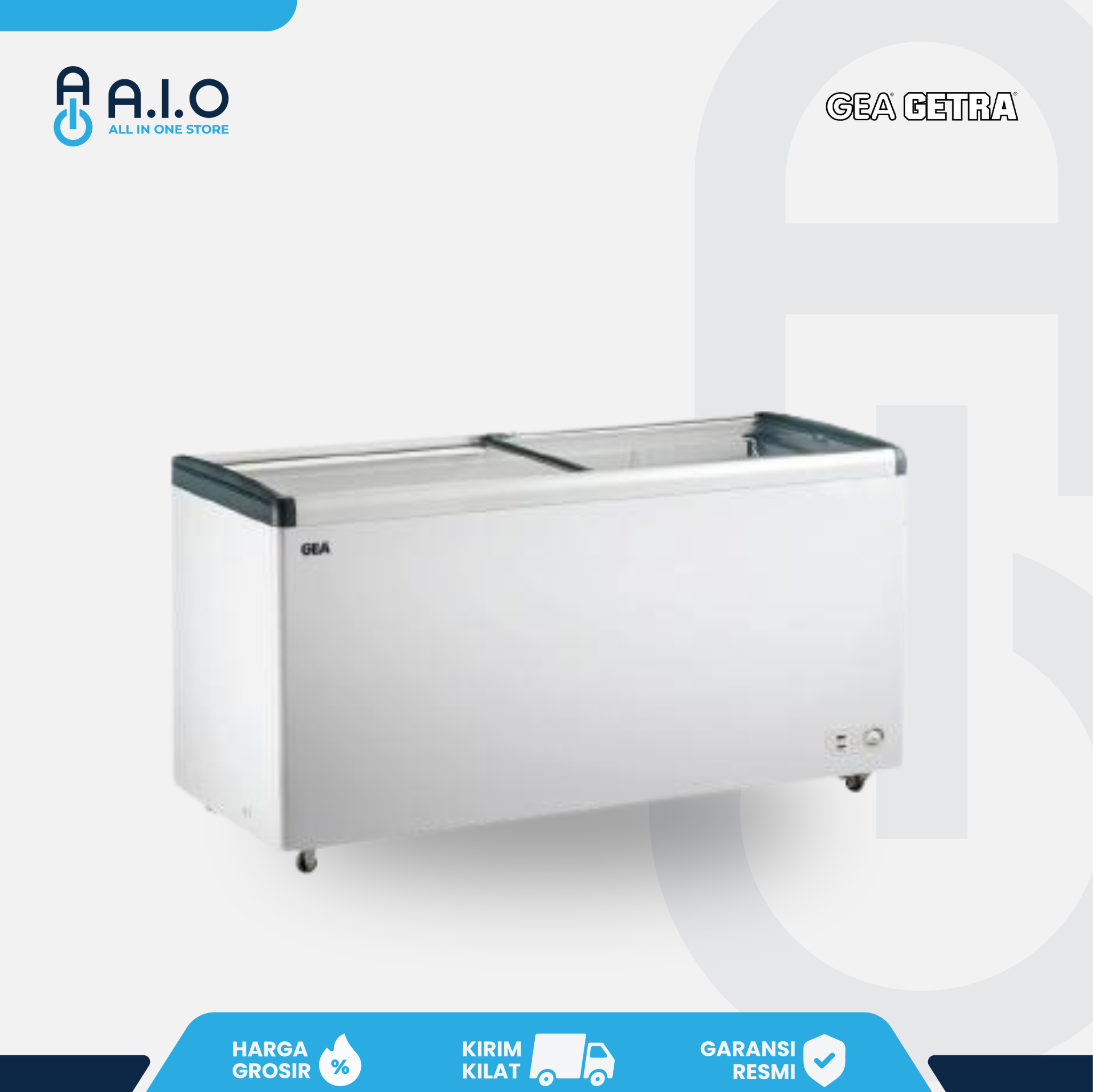 GEA - CHEST FREEZER 2 PINTU (SLIDING GLASS) 516 L - SD 516B