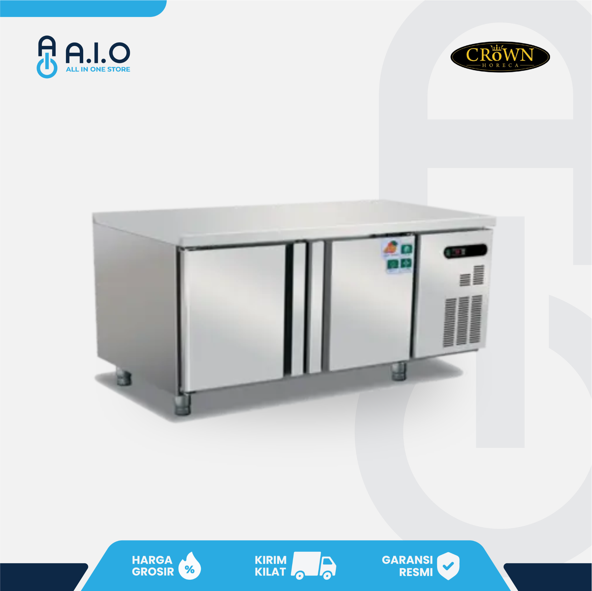 CROWN - UNDER COUNTER CHILLER 2 PINTU 350 L - TZ300