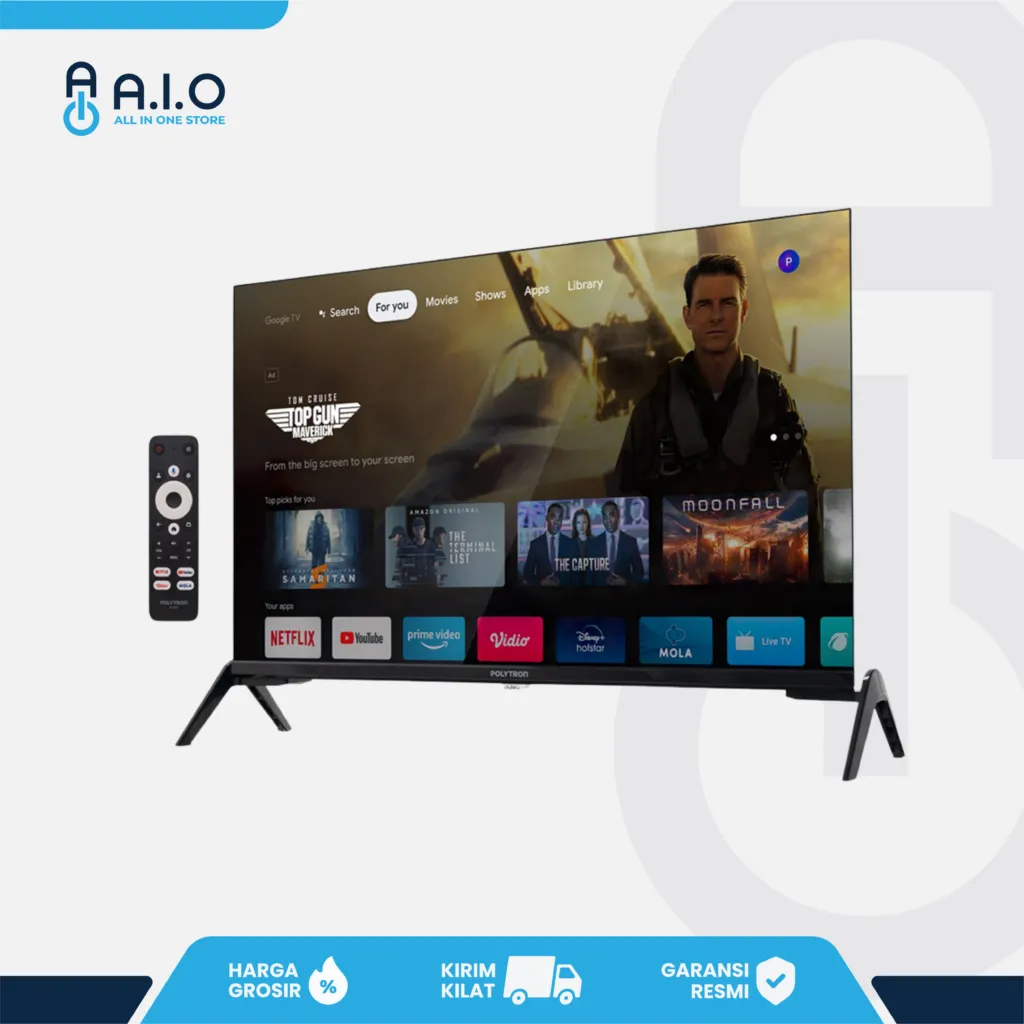 10 TV Tipis LED Terbaik Mulai dari 2 Jutaan 20 POLYTRON - GOOGLE TV 43" - PLD 43RG9059