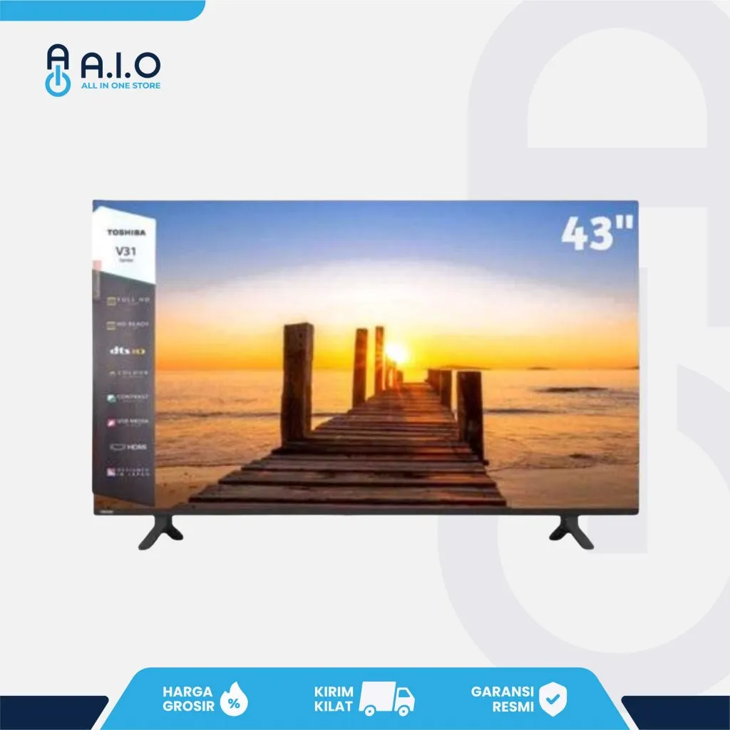 10 TV Tipis LED Terbaik Mulai dari 2 Jutaan 22 TOSHIBA TVMI - TV SMART 43" - 43V31LP