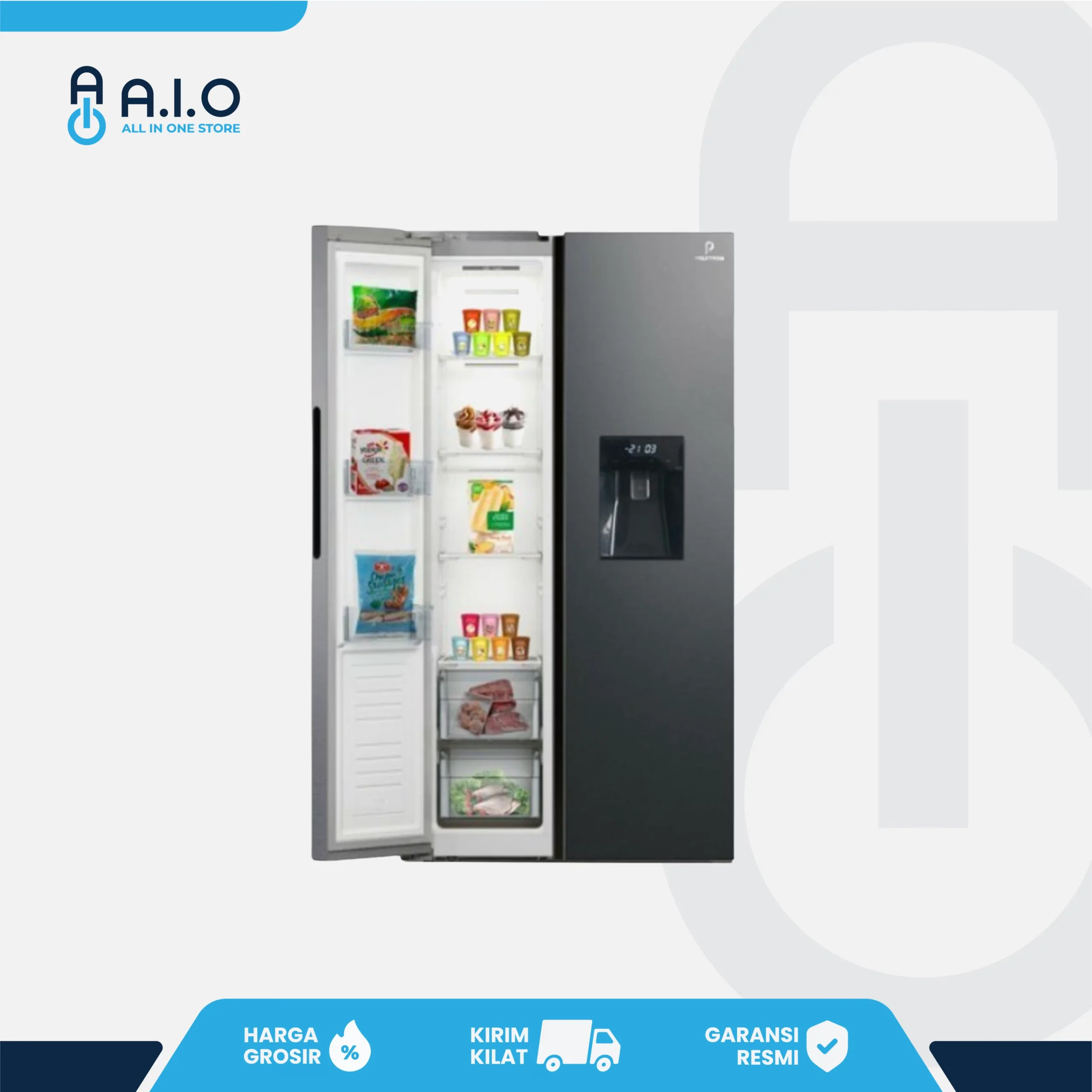 POLYTRON - KULKAS SIDE BY SIDE 472 L - PRS 480X 3 POLYTRON - KULKAS SIDE BY SIDE 472 L - PRS 480X - Gambar 3