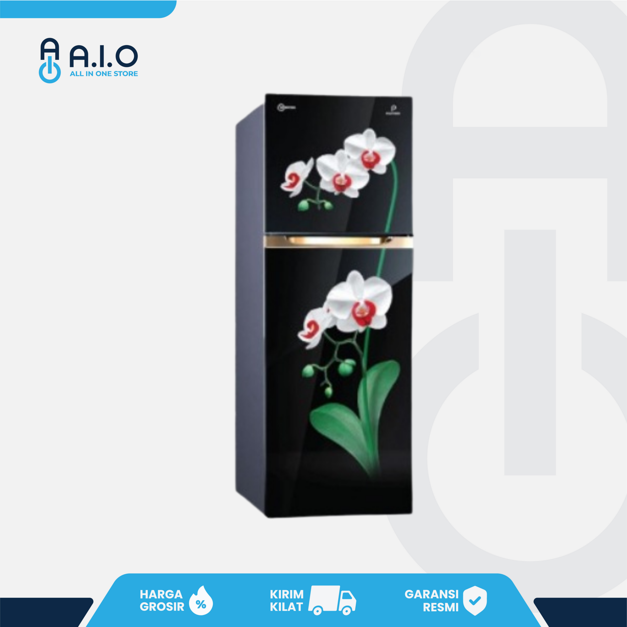 POLYTRON - KULKAS 2 PINTU 350 L - PRM 490MOW