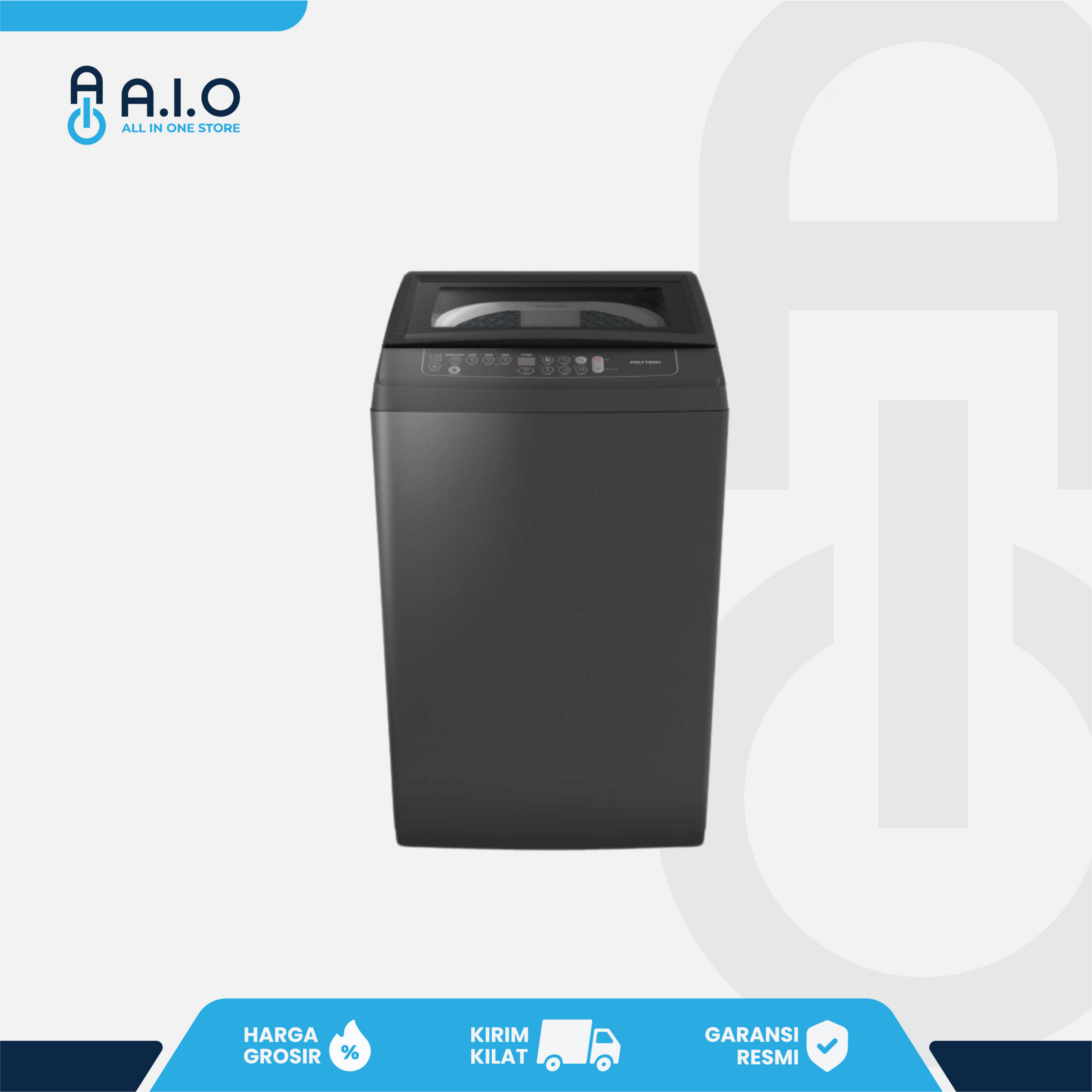 POLYTRON - MESIN CUCI TOP LOADING 9 KG - PAW 9029Y