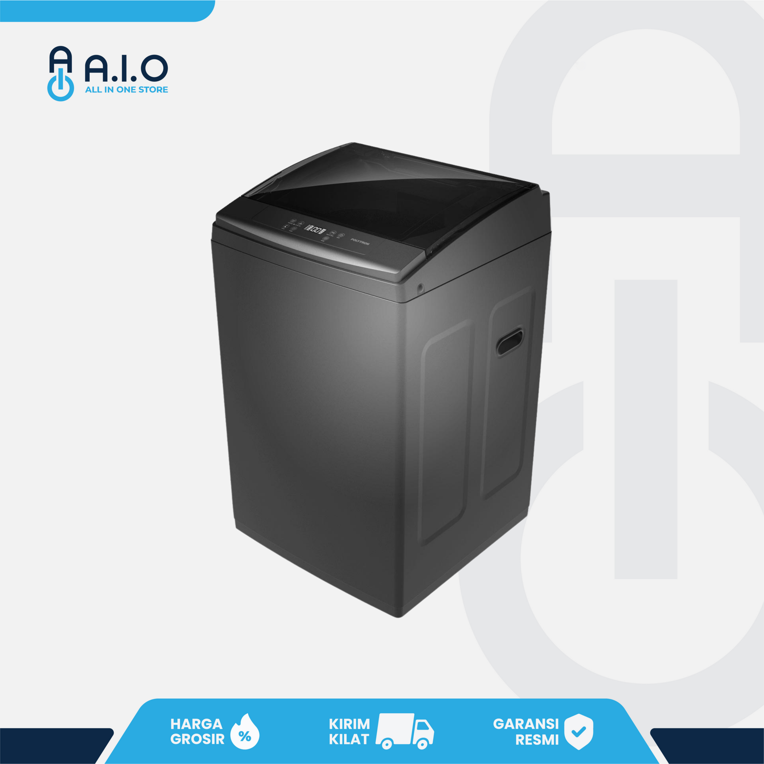 POLYTRON - MESIN CUCI TOP LOADING 9 KG - PAW 90518B