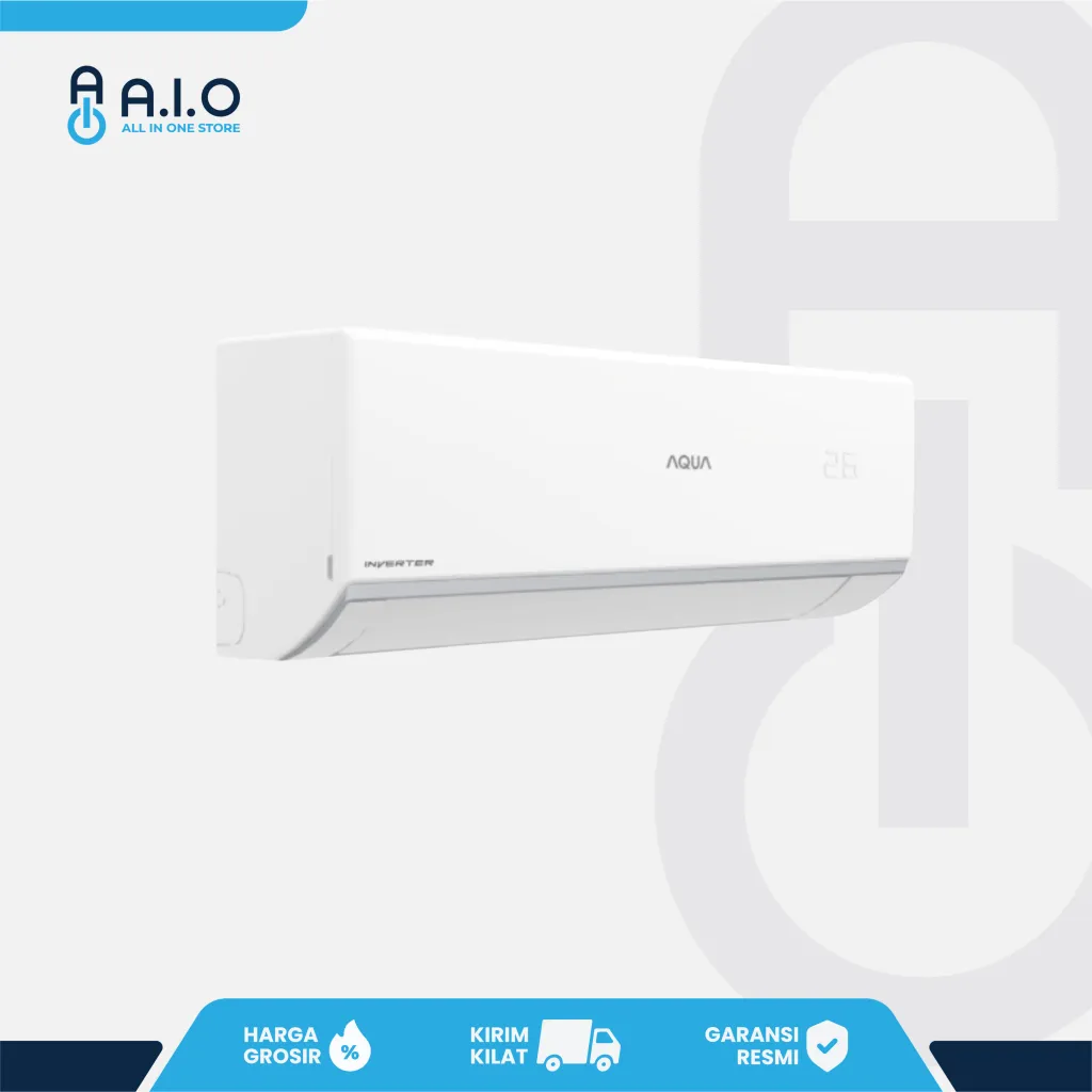 11 Perangkat Smart Home Terbaik yang Wajib Ada Untuk Rumah Lebih Nyaman 5 AQUA - AC SPLIT INVERTER 0.5 PK - AQA KCR5VRA(L)