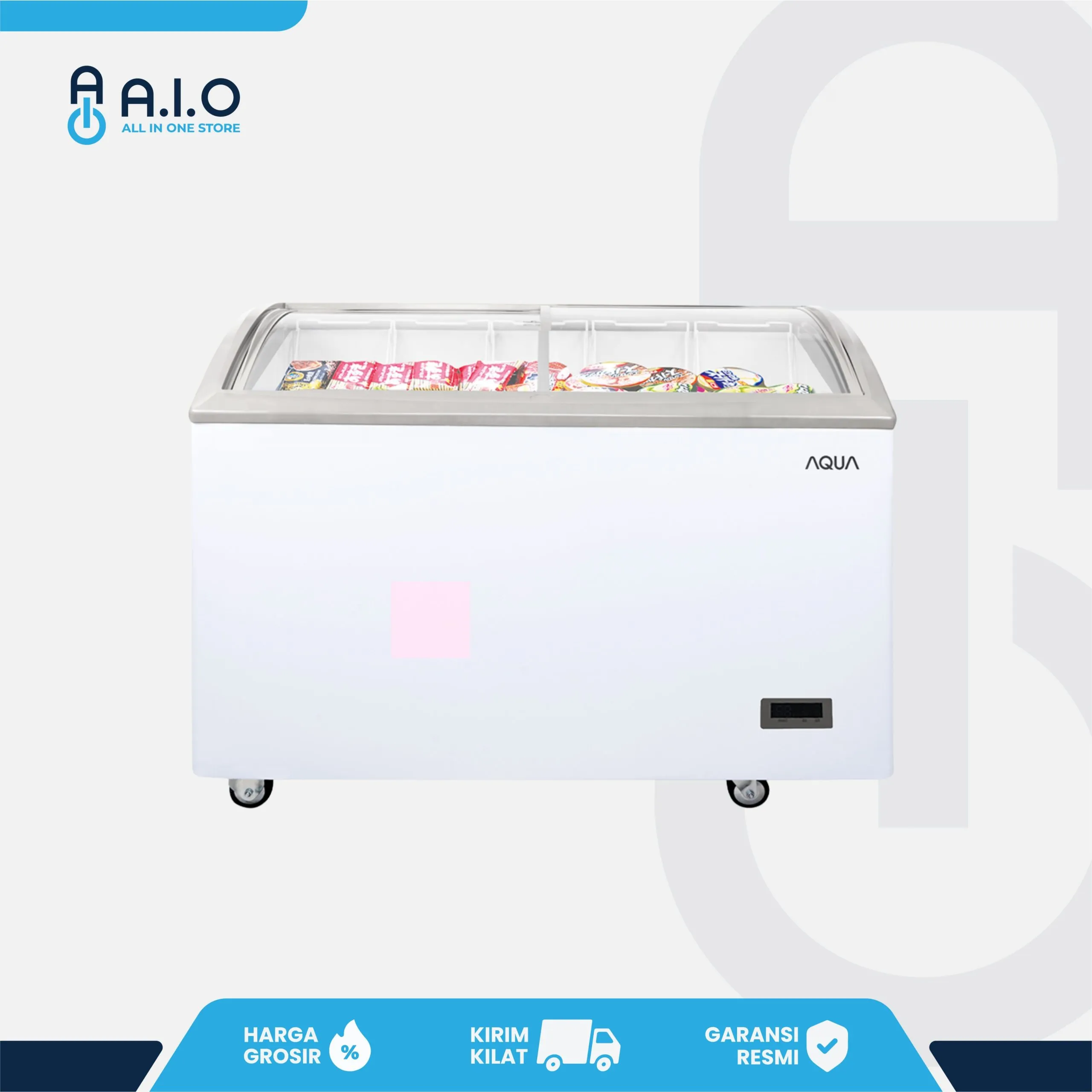 AQUA - CHEST FREEZER SLIDING GLASS DOOR 332 L - AQF 332SD 1 AQUA - CHEST FREEZER SLIDING GLASS DOOR 332 L - AQF 332SD