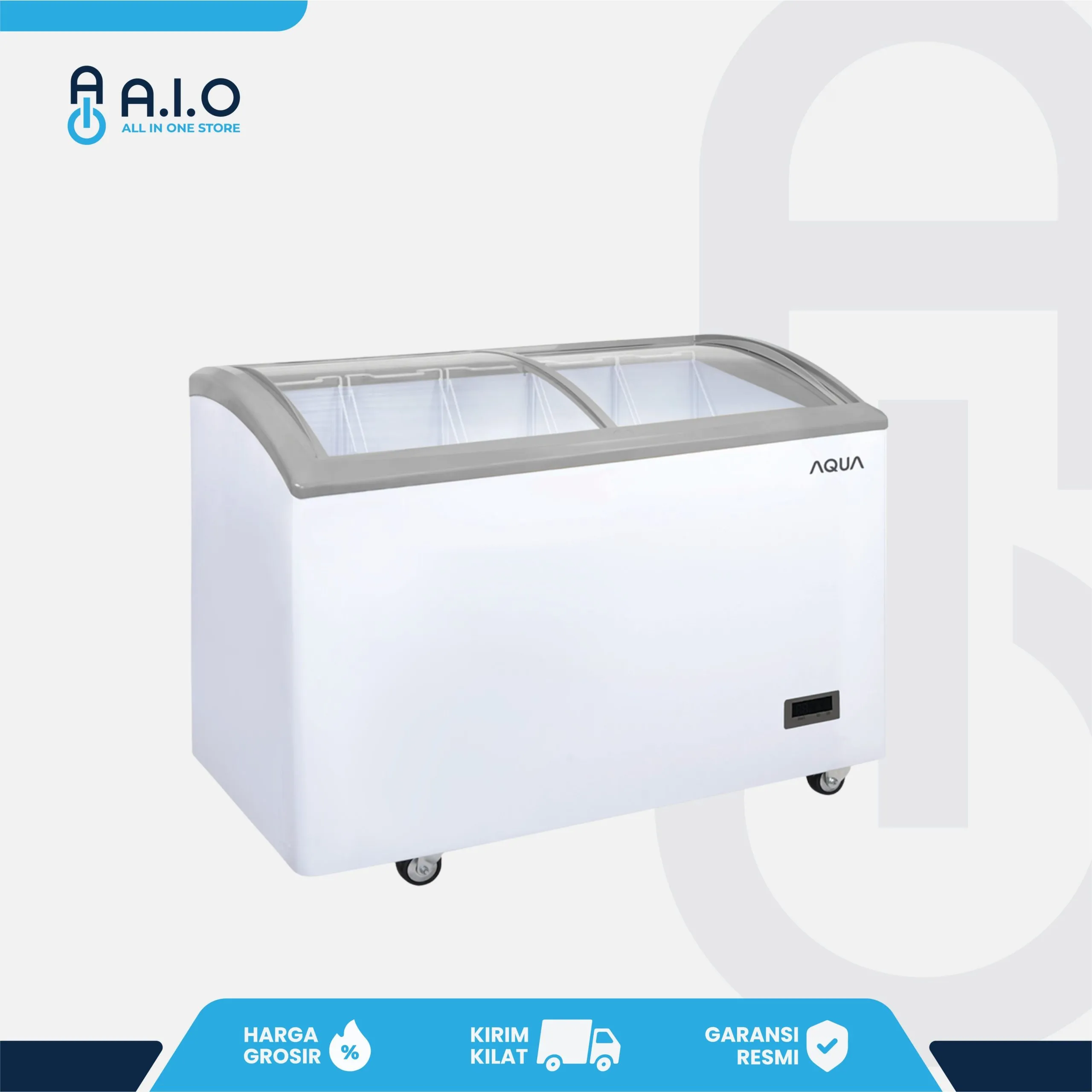 AQUA - CHEST FREEZER SLIDING GLASS DOOR 332 L - AQF 332SD 2 AQUA - CHEST FREEZER SLIDING GLASS DOOR 332 L - AQF 332SD - Gambar 2