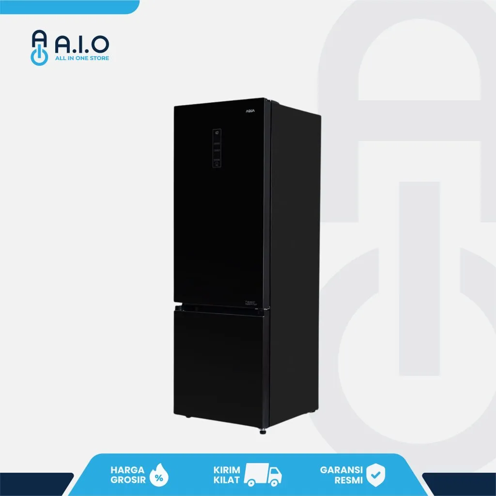 16 Rekomendasi Kulkas 2 Pintu Aqua Terbaru dan Terbaik 2026 19 AQUA - KULKAS 2 PINTU 324 L - AQR 350RBG(BK)