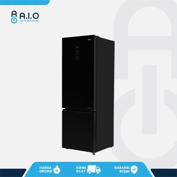 AQUA - KULKAS 2 PINTU 324 L - AQR 350RBG(BK)