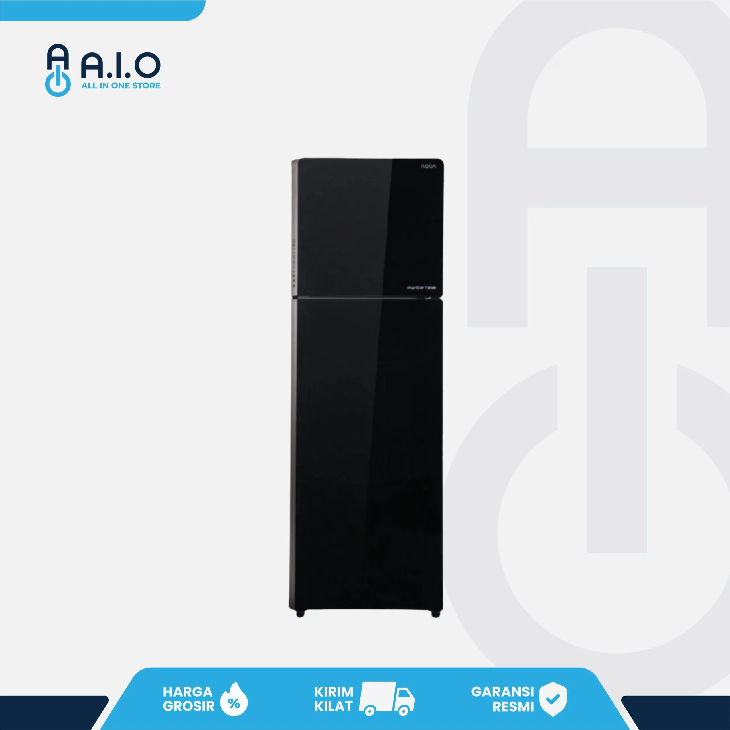 AQUA - KULKAS 2 PINTU 270 L - AQR 355IG(BK) 1 AQUA - KULKAS 2 PINTU 270 L - AQR 355IG(BK)