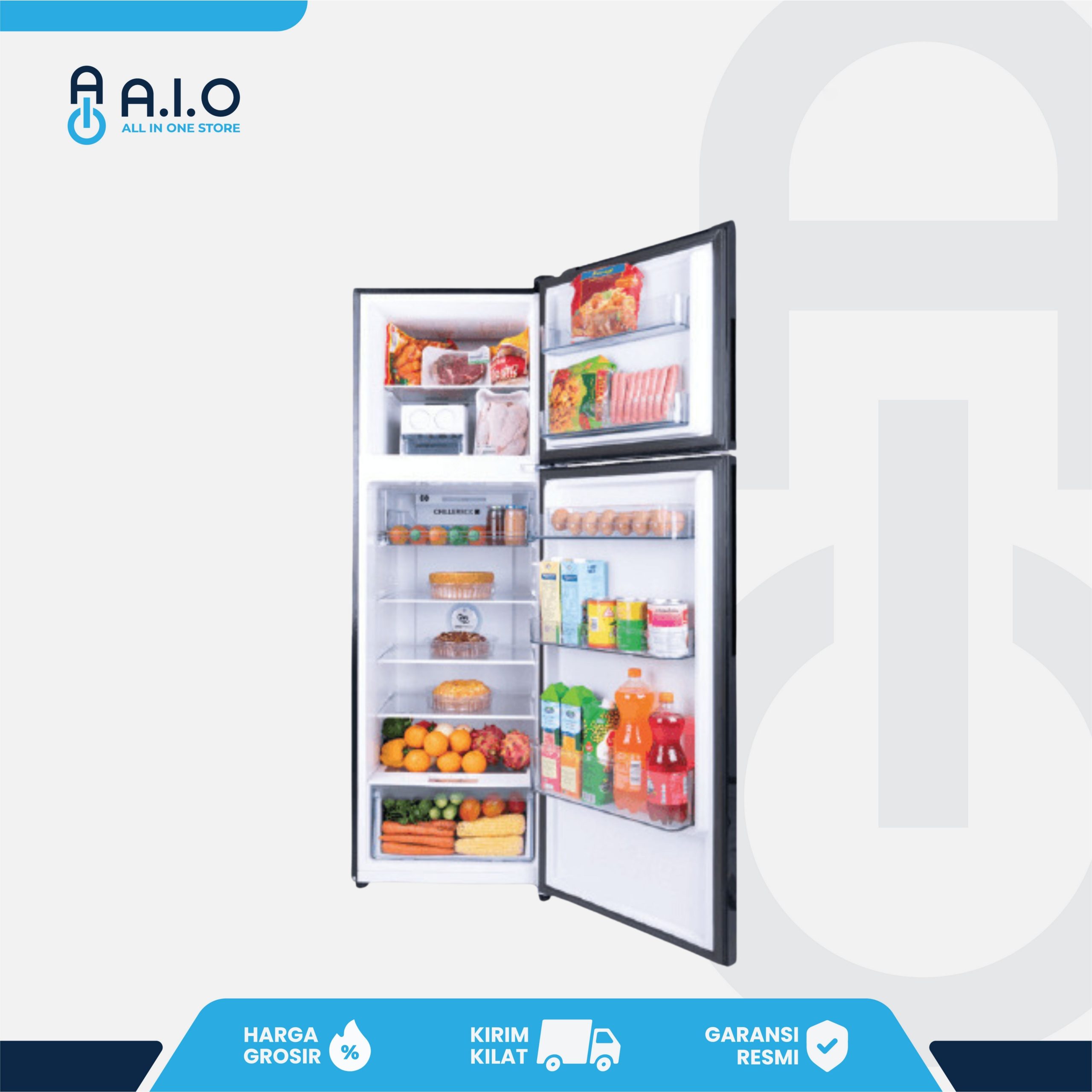 AQUA - KULKAS 2 PINTU 270 L - AQR 355IM(BB) 2 AQUA - KULKAS 2 PINTU 270 L - AQR 355IM(BB) - Gambar 2