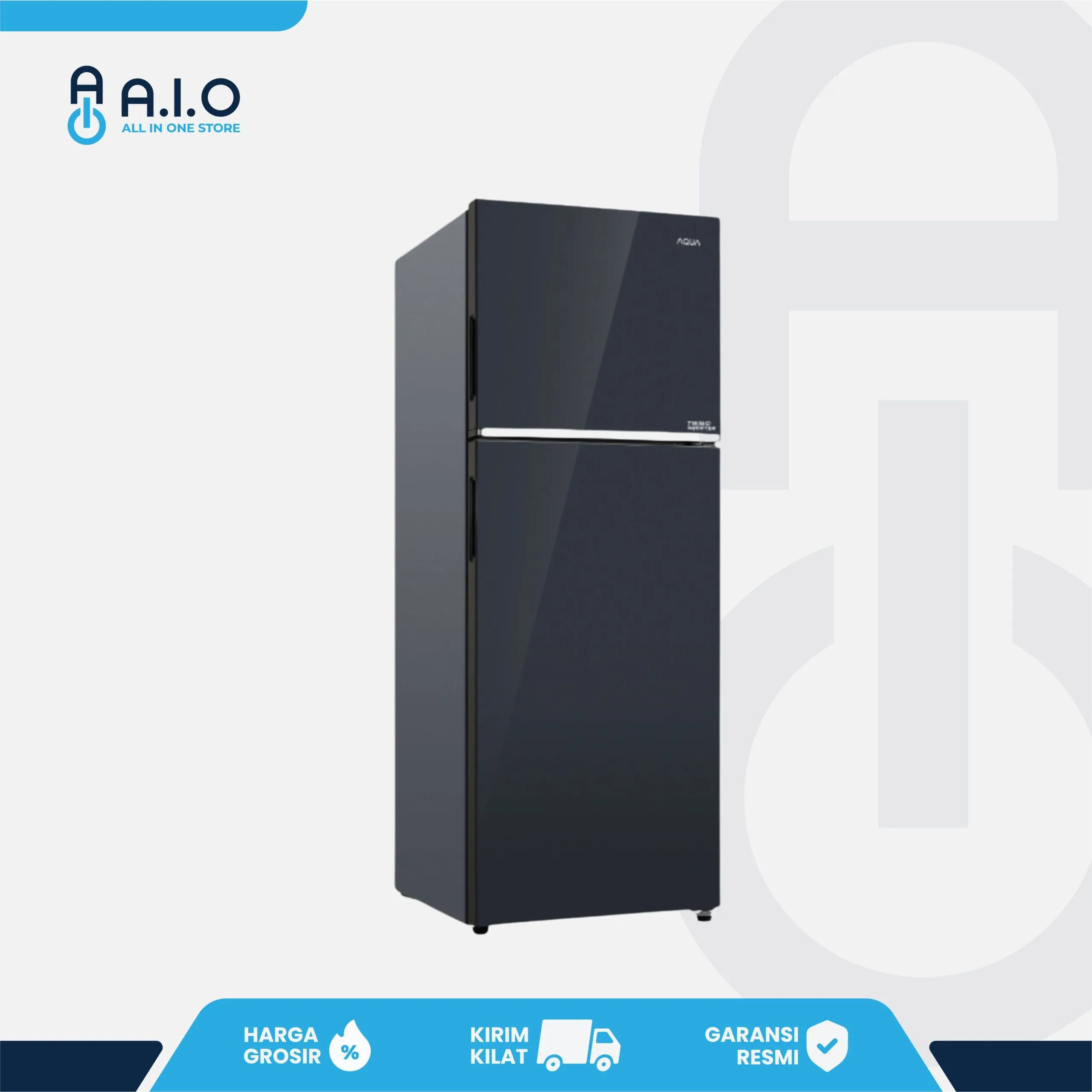 AQUA - KULKAS 2 PINTU 333 L - AQR 395IM(BK) 2 AQUA - KULKAS 2 PINTU 333 L - AQR 395IM(BK) - Gambar 2