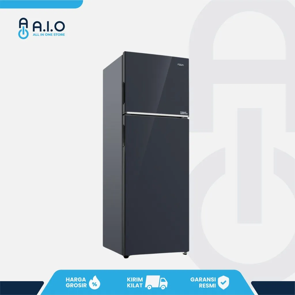 16 Rekomendasi Kulkas 2 Pintu Aqua Terbaru dan Terbaik 2026 13 AQUA - KULKAS 2 PINTU - AQR 415IM(BK)