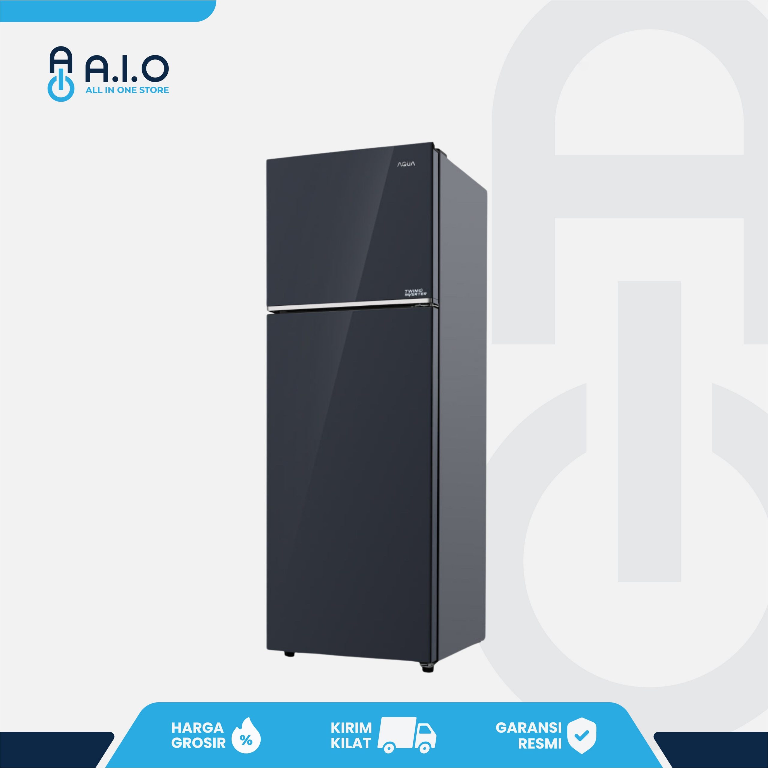 AQUA - KULKAS 2 PINTU - AQR 415IM(BK) 2 AQUA - KULKAS 2 PINTU - AQR 415IM(BK) - Gambar 2