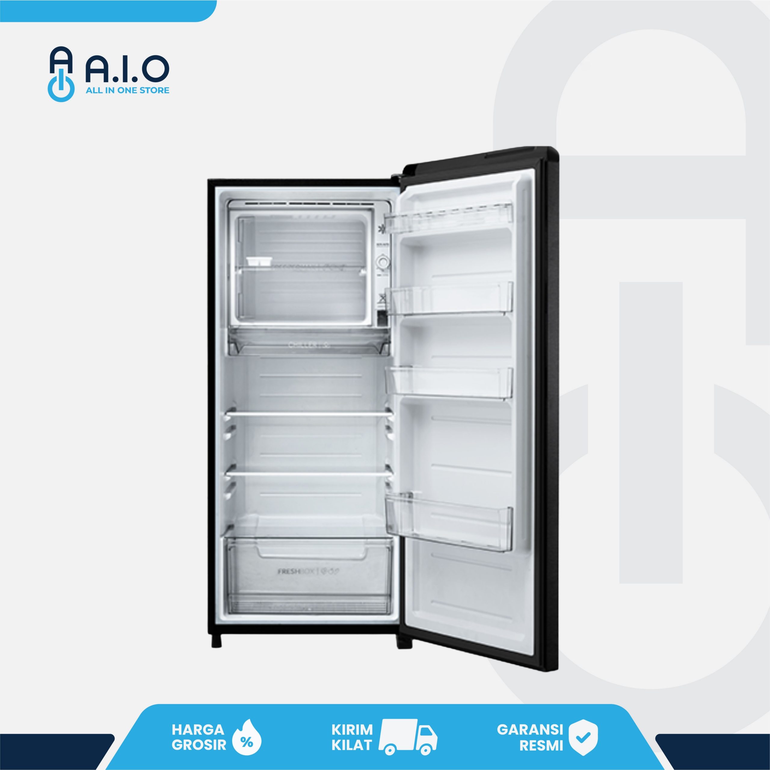 AQUA - KULKAS 1 PINTU 180 L - AQR D225(MDS) 4 AQUA - KULKAS 1 PINTU 180 L - AQR D225(MDS) - Gambar 4