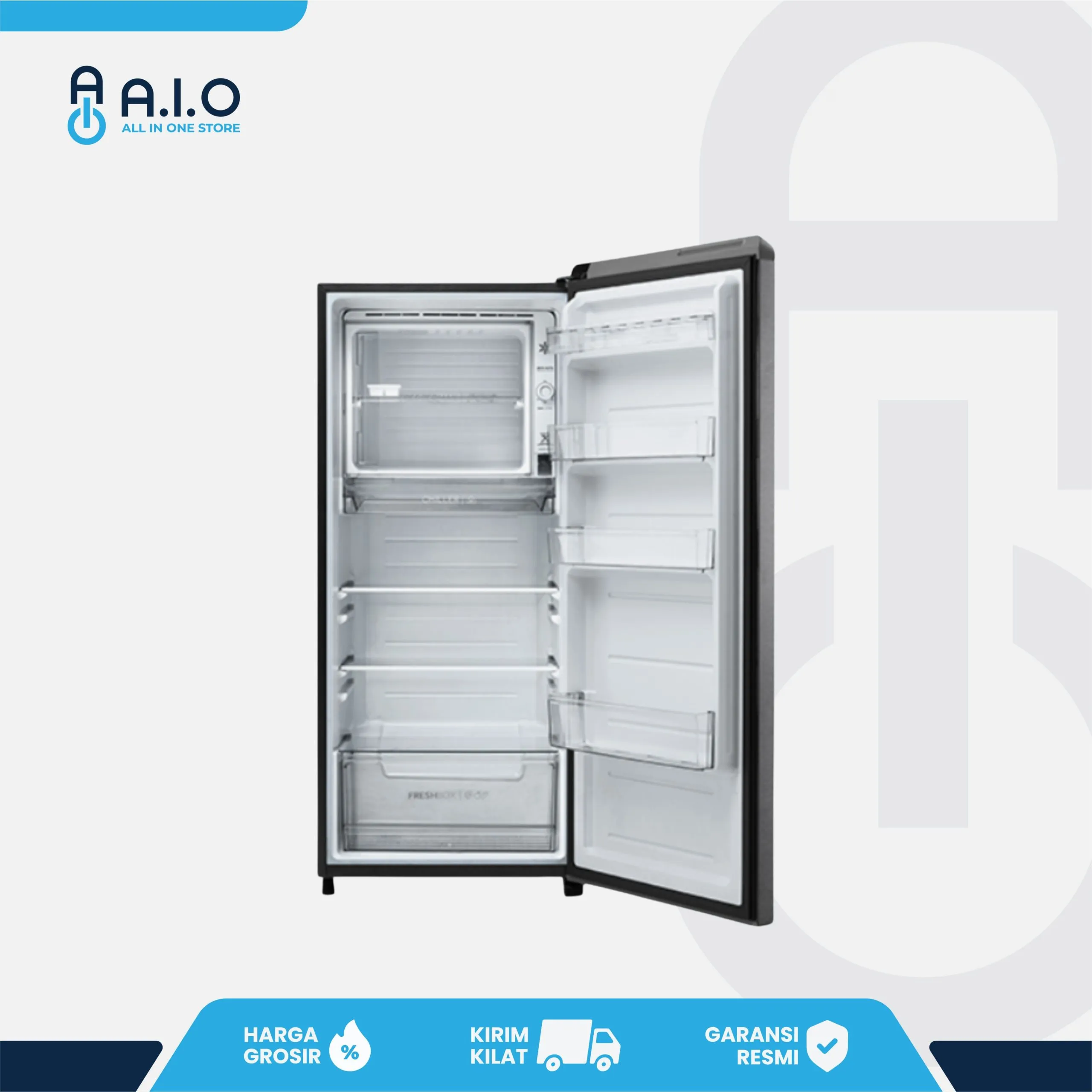 AQUA - KULKAS 1 PINTU 180 L - AQR D225(MLS) 3 AQUA - KULKAS 1 PINTU 180 L - AQR D225(MLS) - Gambar 3