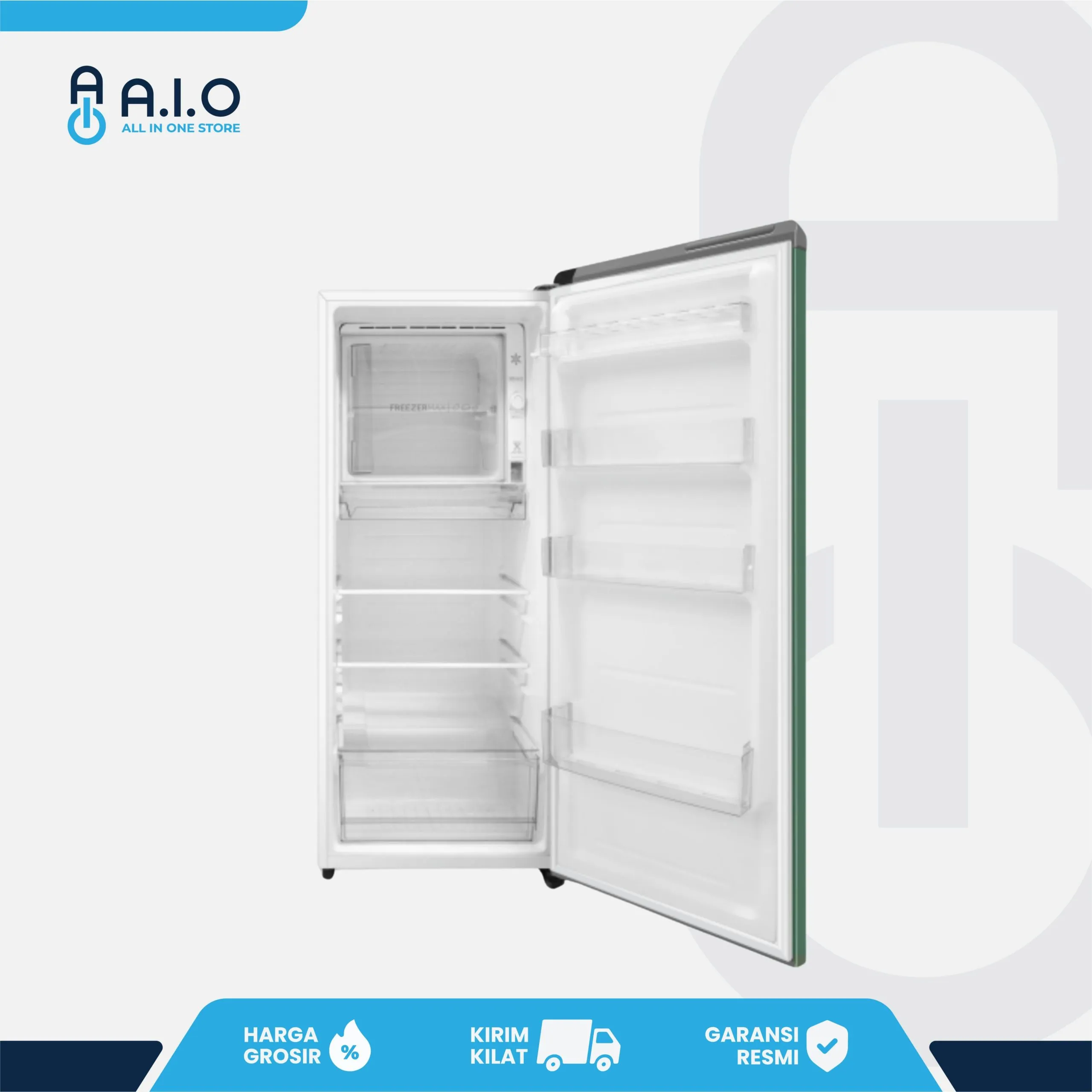 AQUA - KULKAS 1 PINTU 180 L - AQR D225(MME) 3 AQUA - KULKAS 1 PINTU 180 L - AQR D225(MME) - Gambar 3