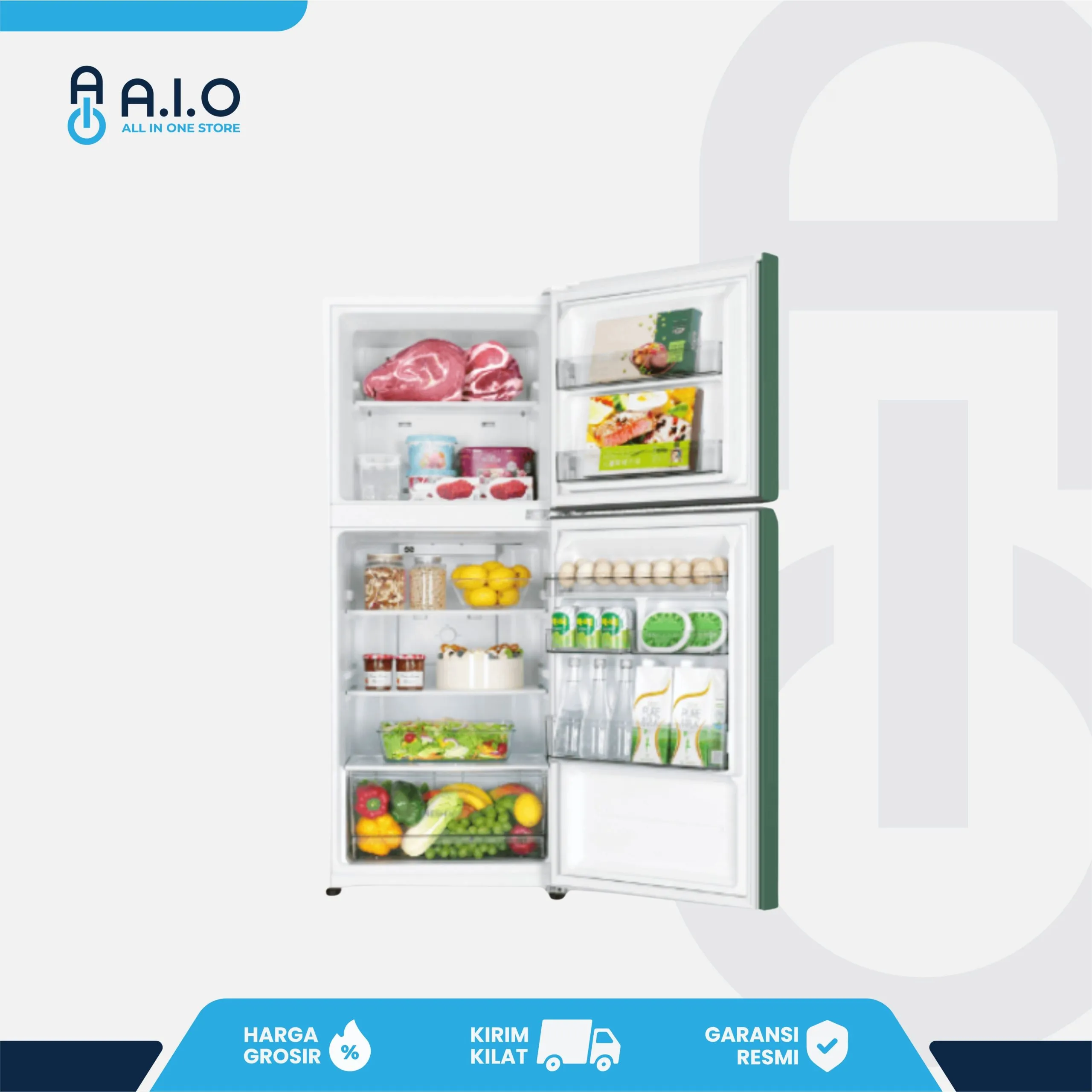 AQUA - KULKAS 2 PINTU 185 L - AQR DTM245CBP(ME) 5 AQUA - KULKAS 2 PINTU 185 L - AQR DTM245CBP(ME) - Gambar 5