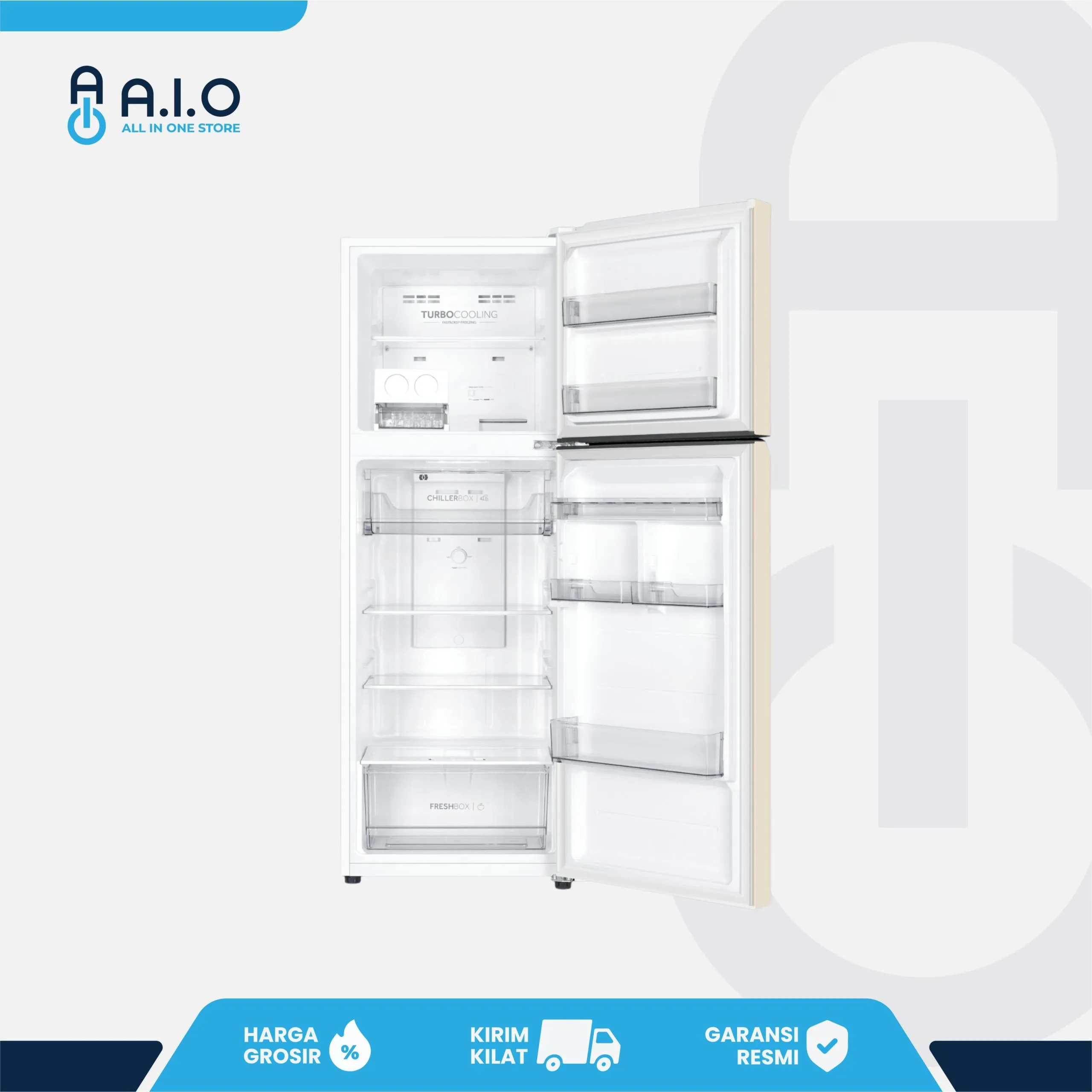 AQUA - KULKAS 2 PINTU 225 L - AQR DTM285CBP(PE) 3 AQUA - KULKAS 2 PINTU 225 L - AQR DTM285CBP(PE) - Gambar 3