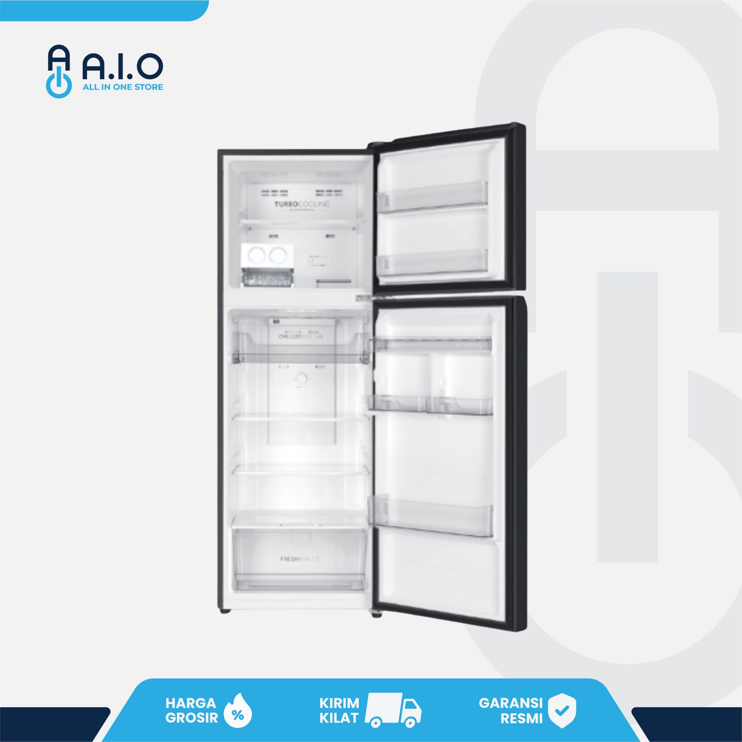 AQUA - KULKAS 2 PINTU 225 L - AQR-DTM285CBV(SB) 2 AQUA - KULKAS 2 PINTU 225 L - AQR-DTM285CBV(SB) - Gambar 2