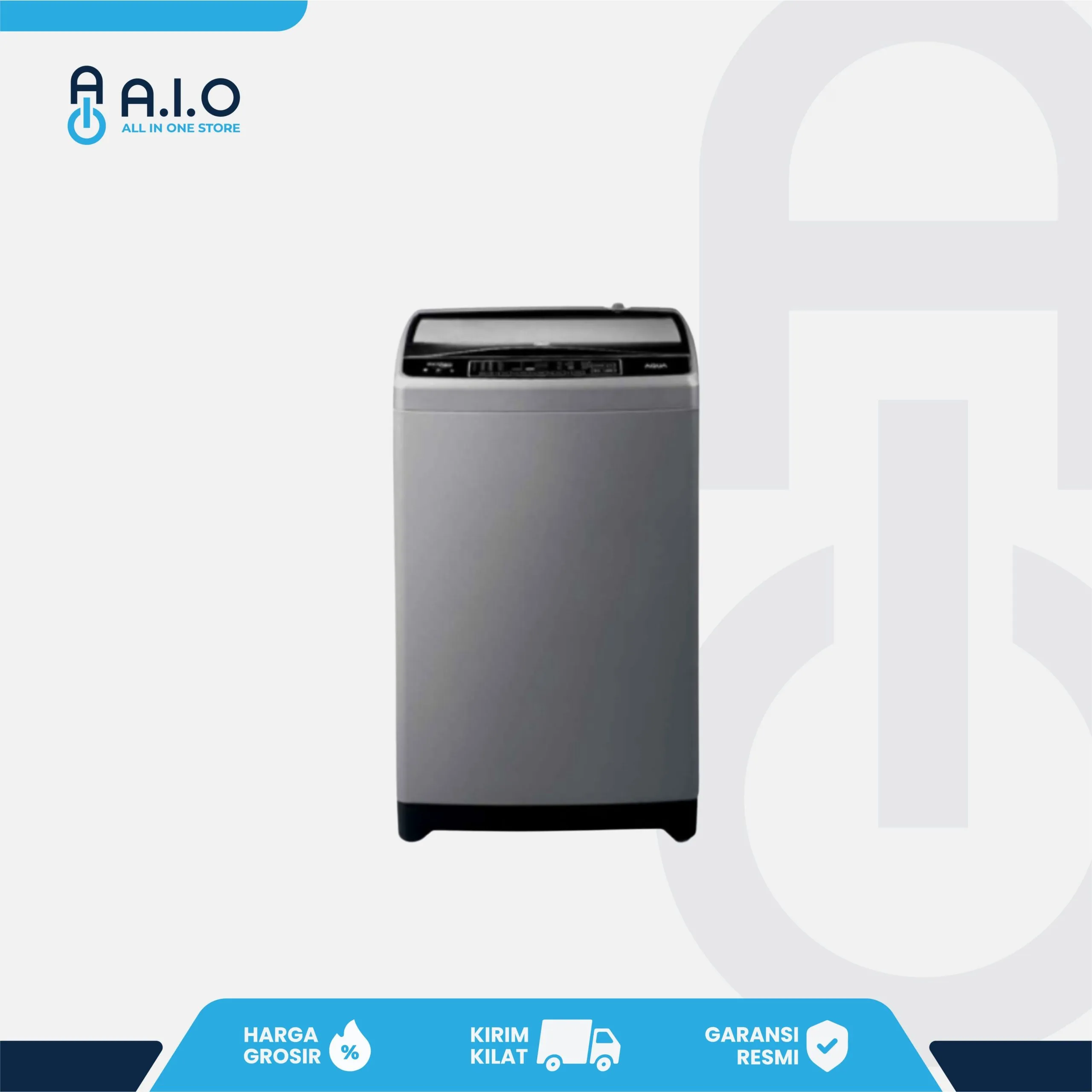 AQUA - MESIN CUCI TOP LOADING 8 KG - AQW 87DD(BK)