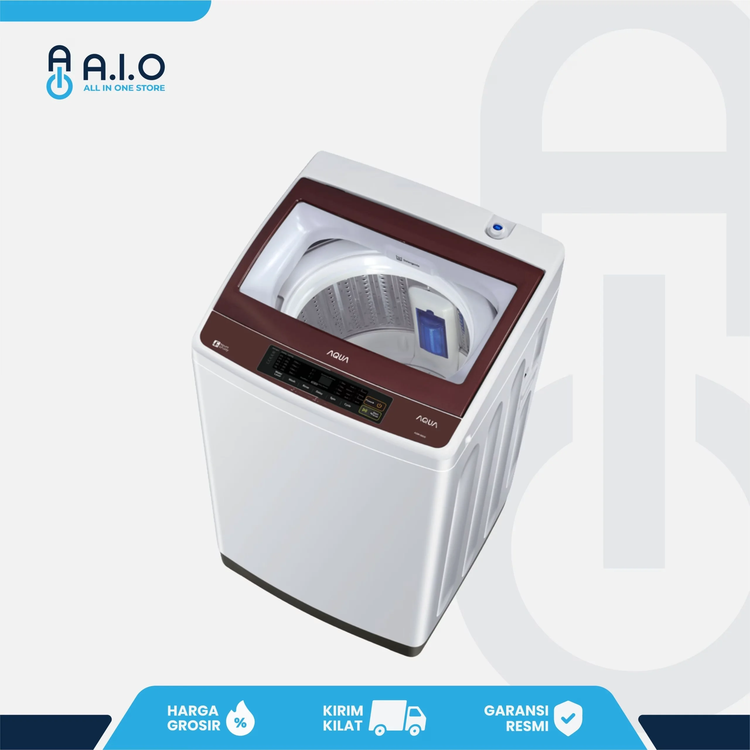 AQUA - MESIN CUCI TOP LOADING 9 KG - AQW 98DD(BK) - Image 2