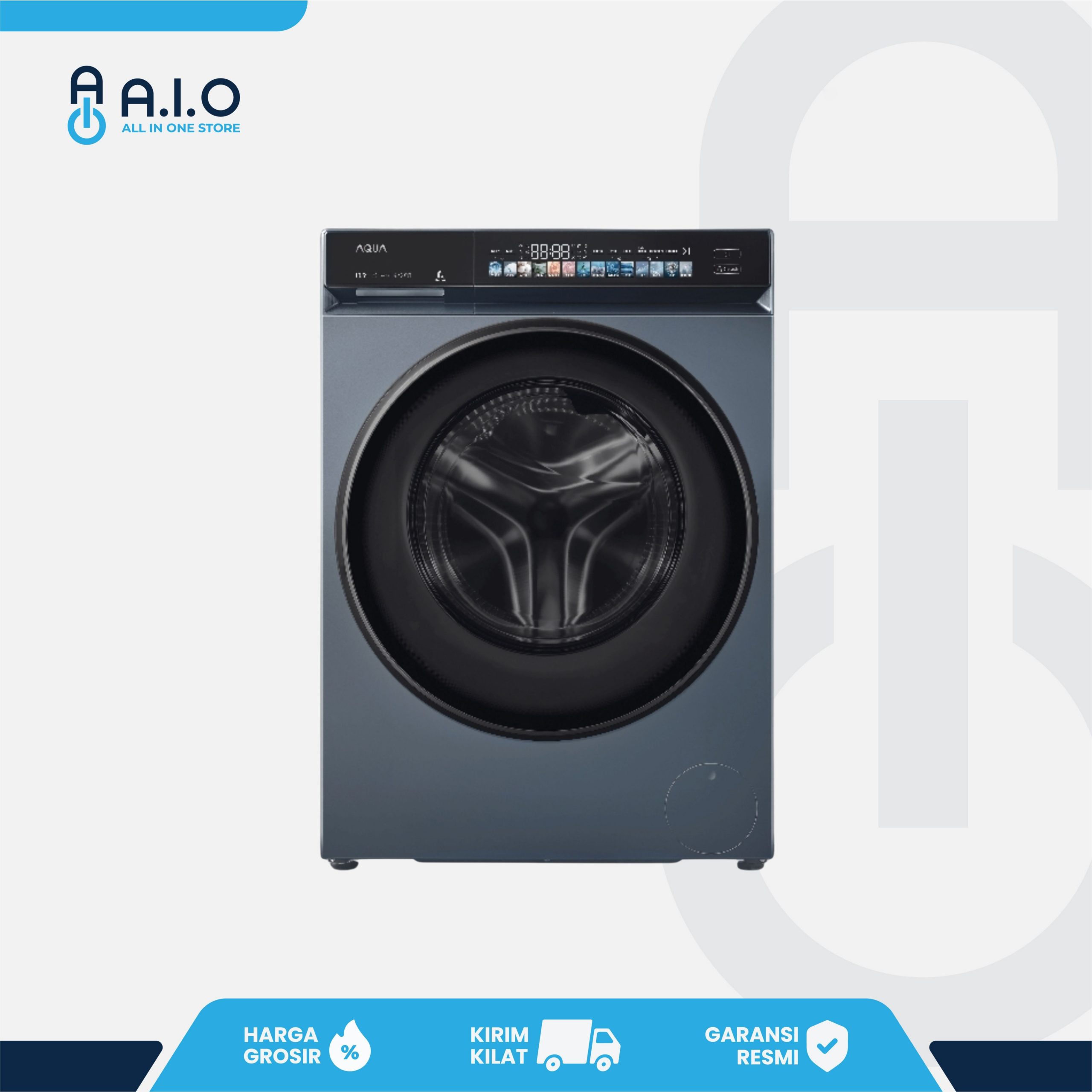 AQUA - MESIN CUCI FRONT LOADING 10.5 KG - AW105 BP4377U1L(B) 1 AQUA - MESIN CUCI FRONT LOADING 10.5 KG - AW105 BP4377U1L(B)