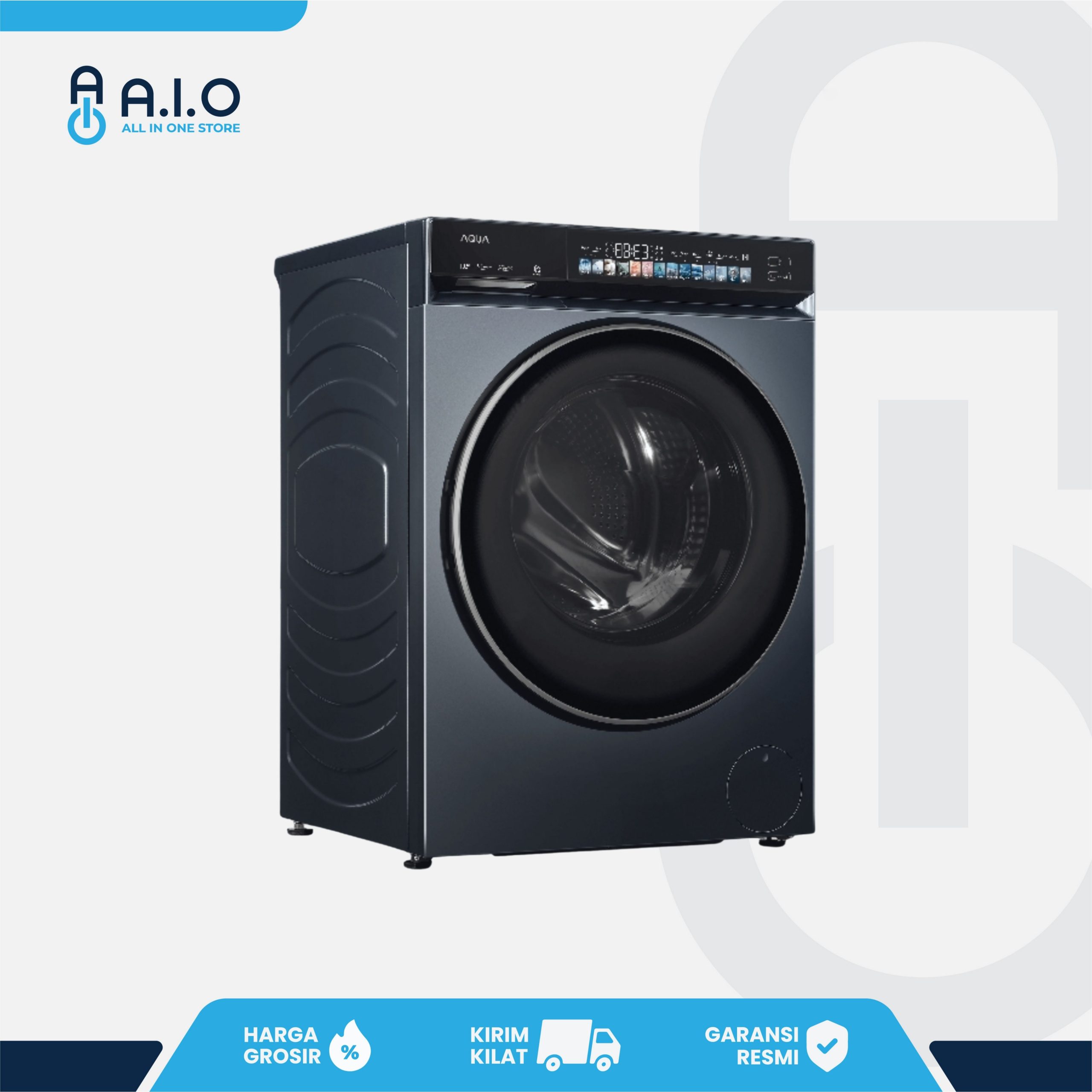 AQUA - MESIN CUCI FRONT LOADING 10.5 KG - AW105 BP4377U1L(B) 4 AQUA - MESIN CUCI FRONT LOADING 10.5 KG - AW105 BP4377U1L(B) - Gambar 4