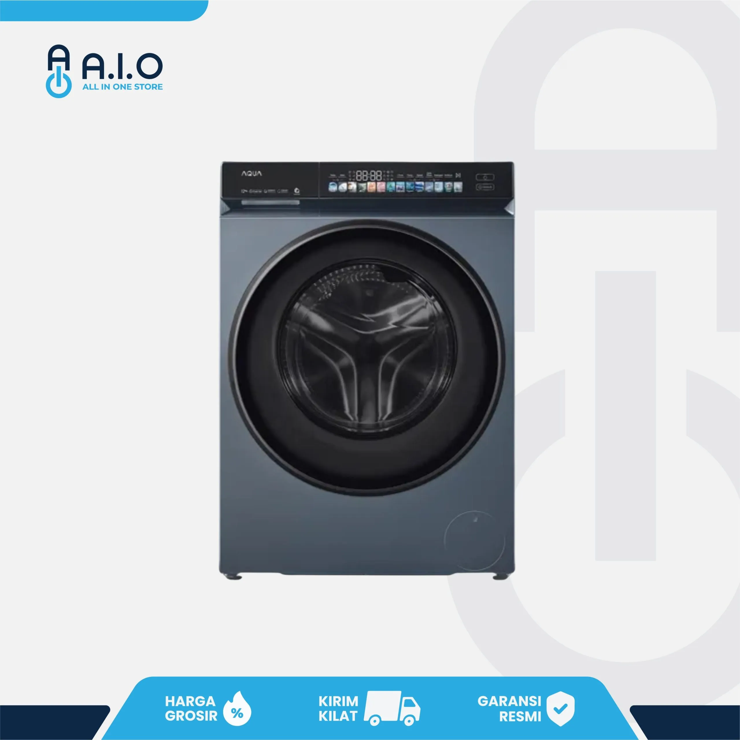 AQUA - MESIN CUCI FRONT LOADING 12 KG - AW12 BPD4377U1L