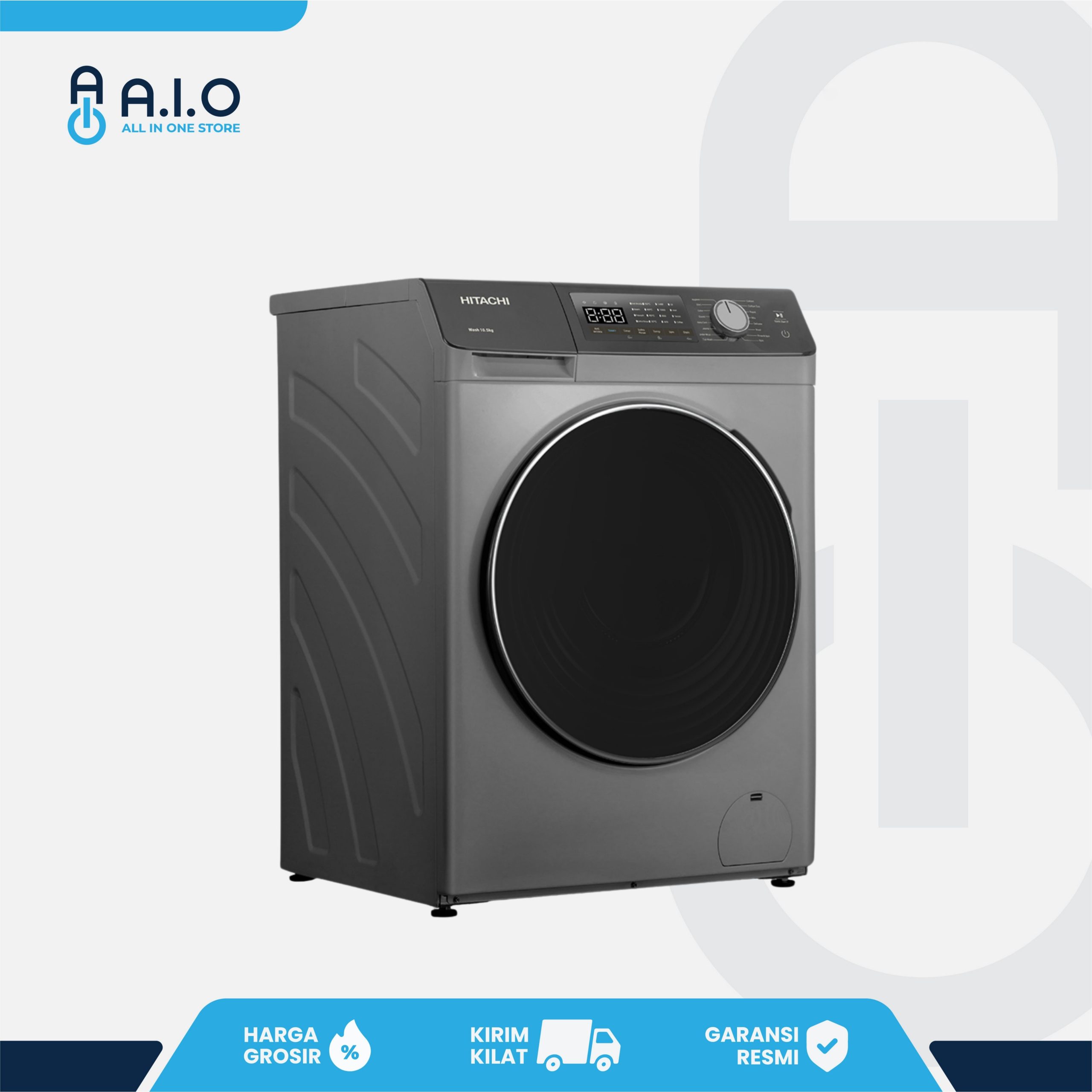 HITACHI - MESIN CUCI FRONT LOADING 10.5 KG - BD 1054HVOS 3 HITACHI - MESIN CUCI FRONT LOADING 10.5 KG - BD 1054HVOS - Gambar 3