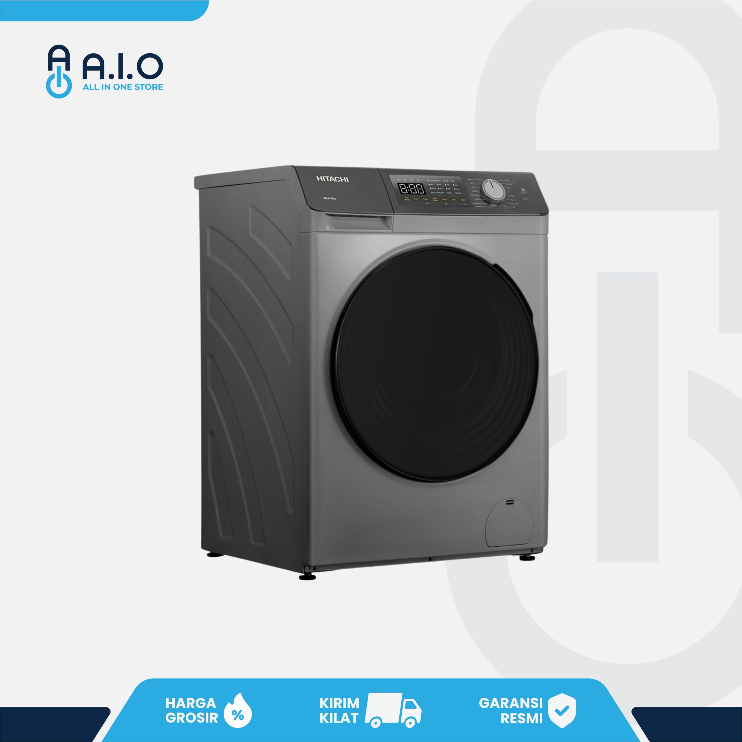 HITACHI - MESIN CUCI FRONT LOADING 8 KG - BD 802HVOS