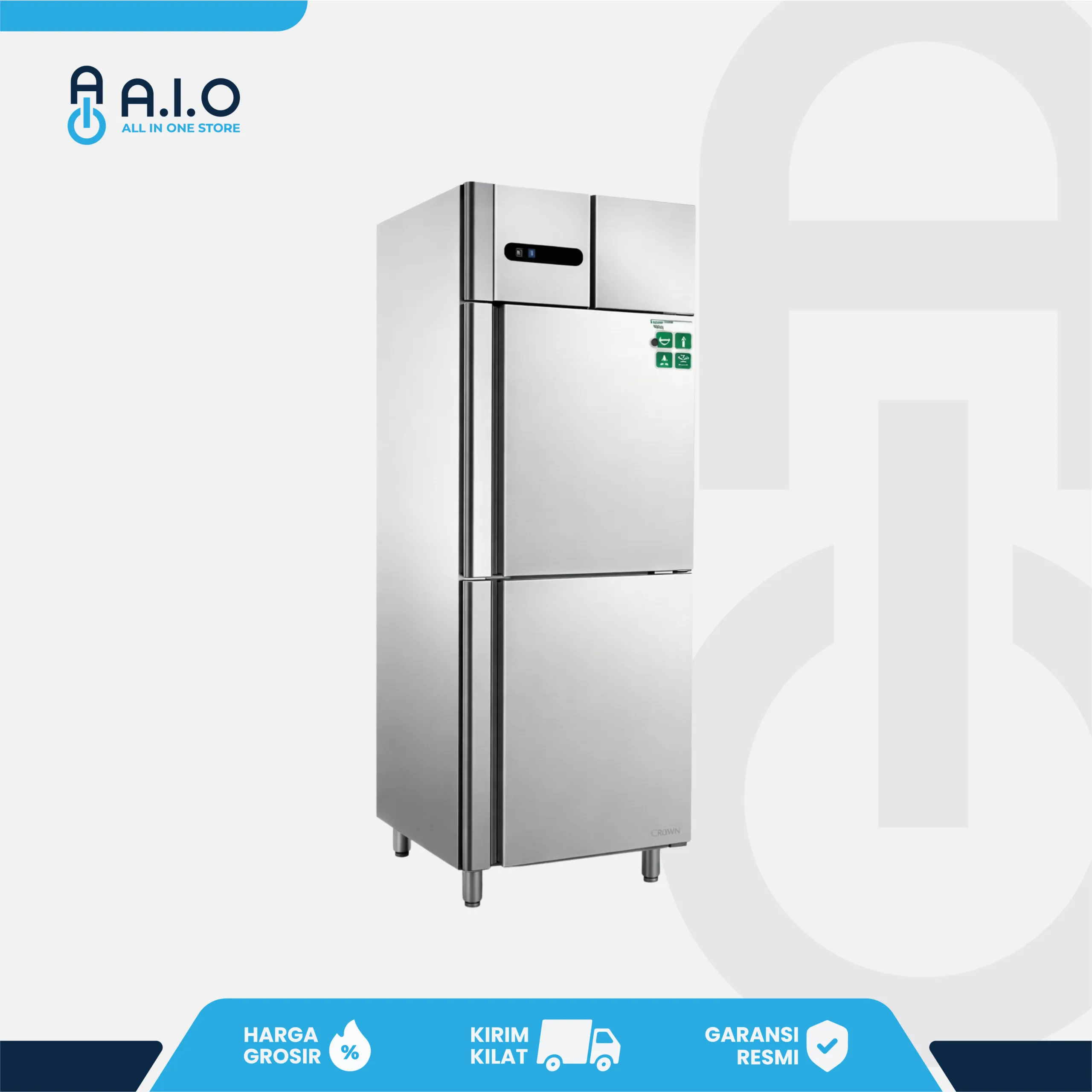 CROWN - UPRIGHT FREEZER 2 PINTU 500 L - D500G 1 CROWN - UPRIGHT FREEZER 2 PINTU 500 L - D500G