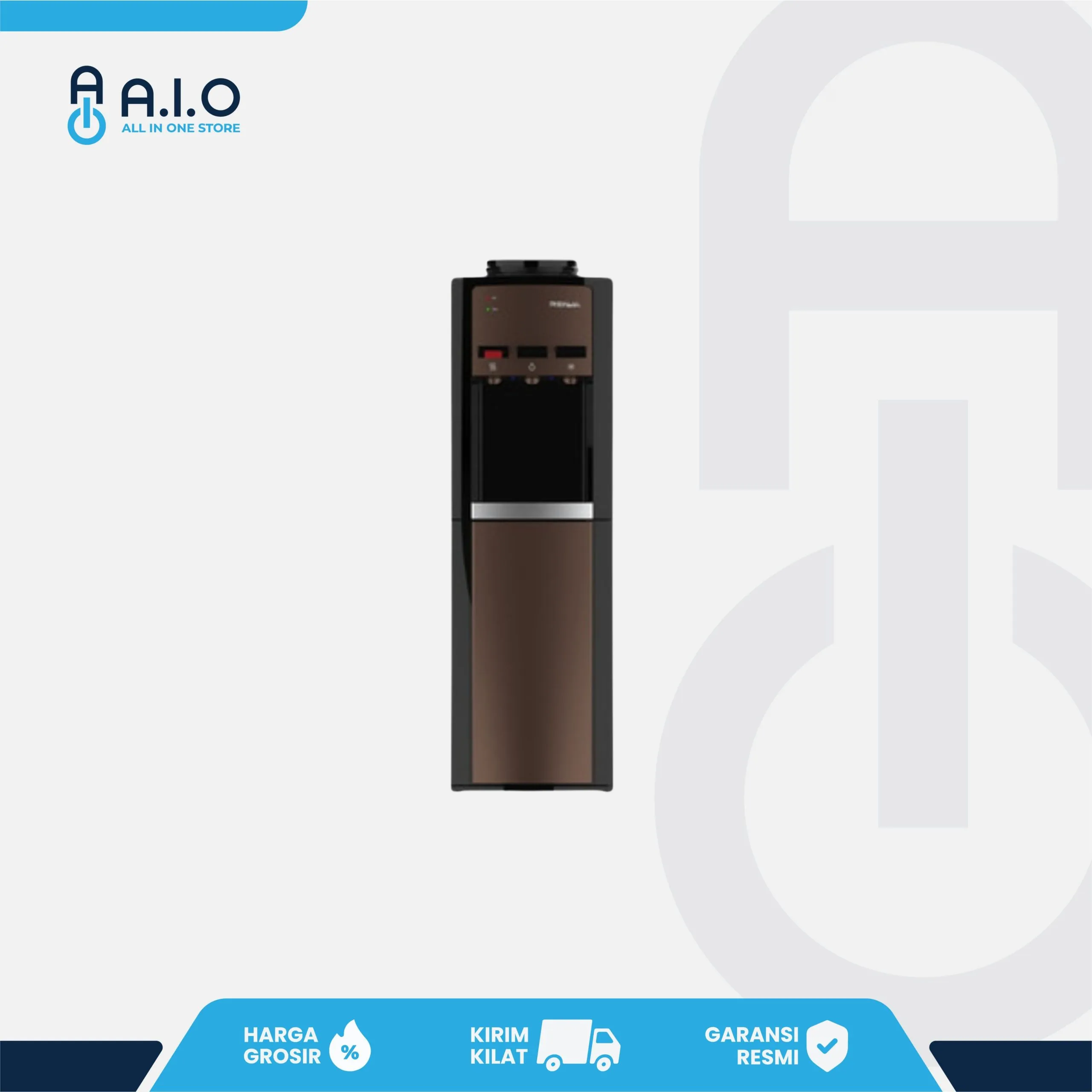 REIWA - DISPENSER GALON ATAS TIMBER MOCHA - DS 1302TMC