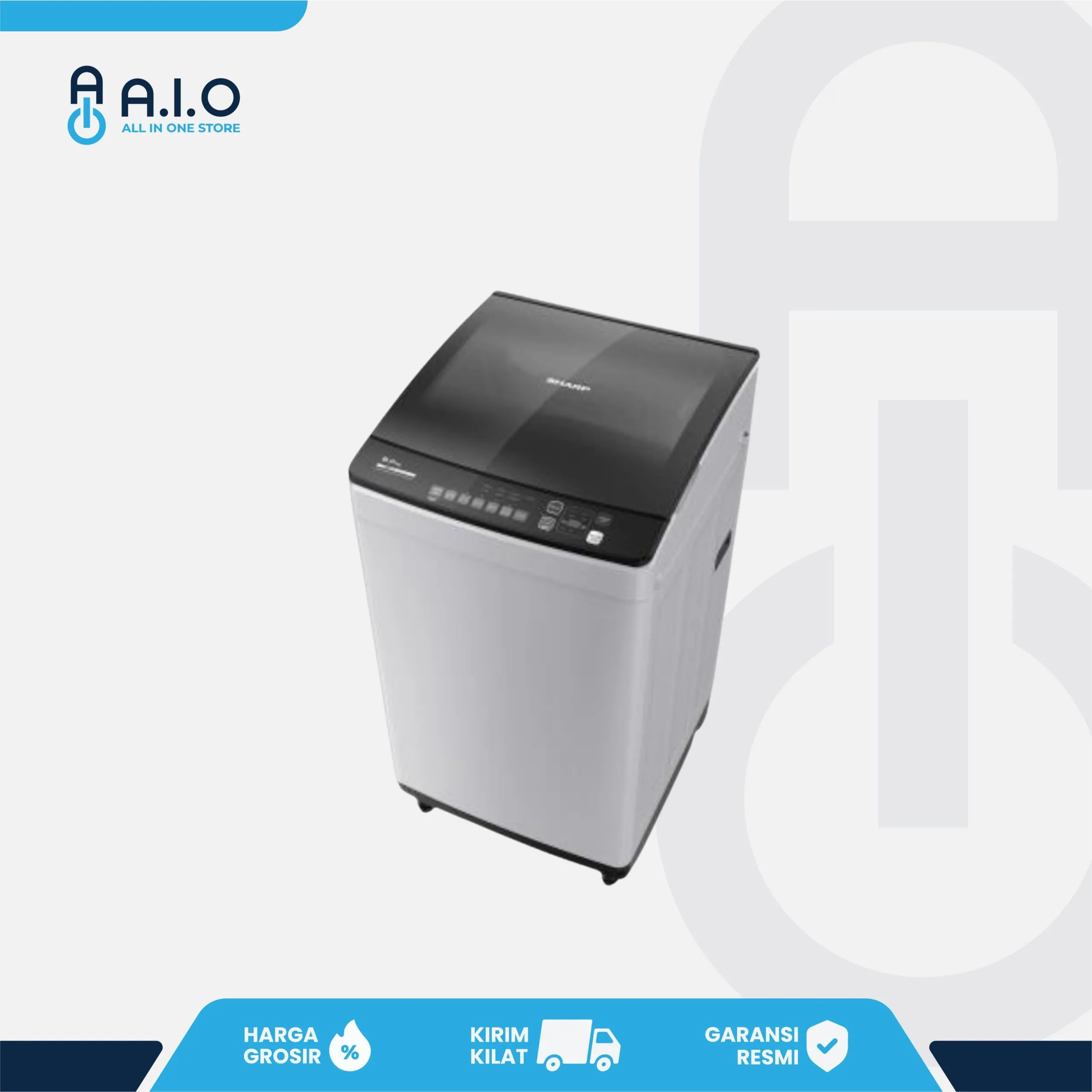 SHARP - MESIN CUCI TOP LOADING 10 KG - ES M1000T GG 3 SHARP - MESIN CUCI TOP LOADING 10 KG - ES M1000T GG - Image 3