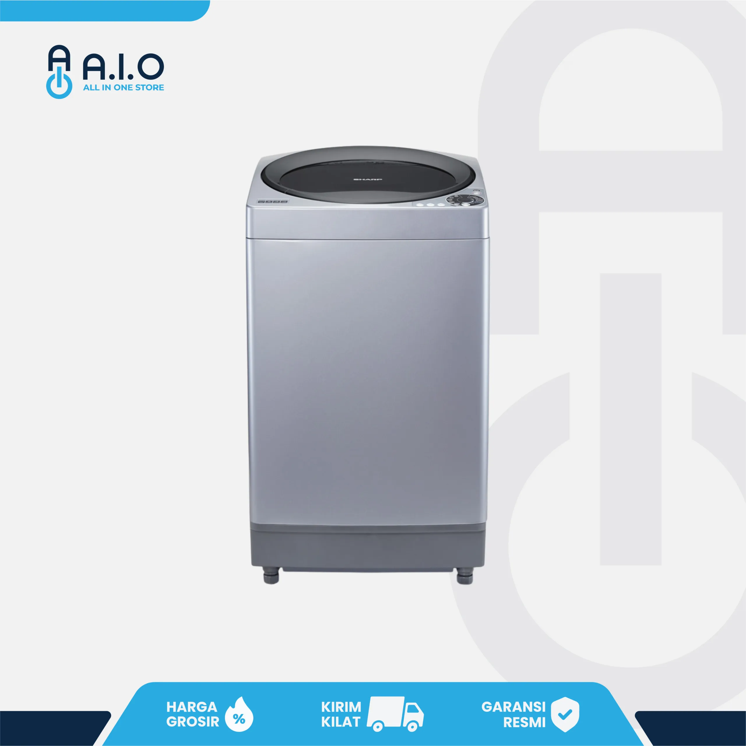 SHARP - MESIN CUCI TOP LOADING 10 KG - ES M1008T SAK 1 SHARP - MESIN CUCI TOP LOADING 10 KG - ES M1008T SAK